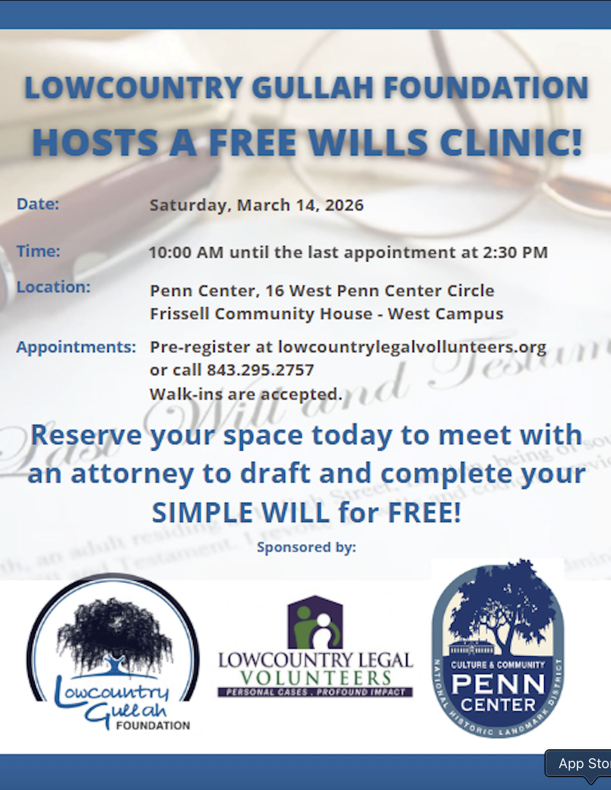 Lowcountry Gullah Foundation Hosts Free Wills Clinic