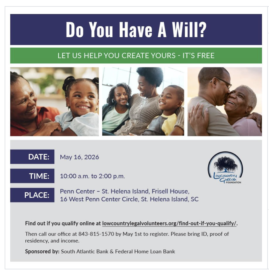 Free Will Clinic May 16 at Penn Center 