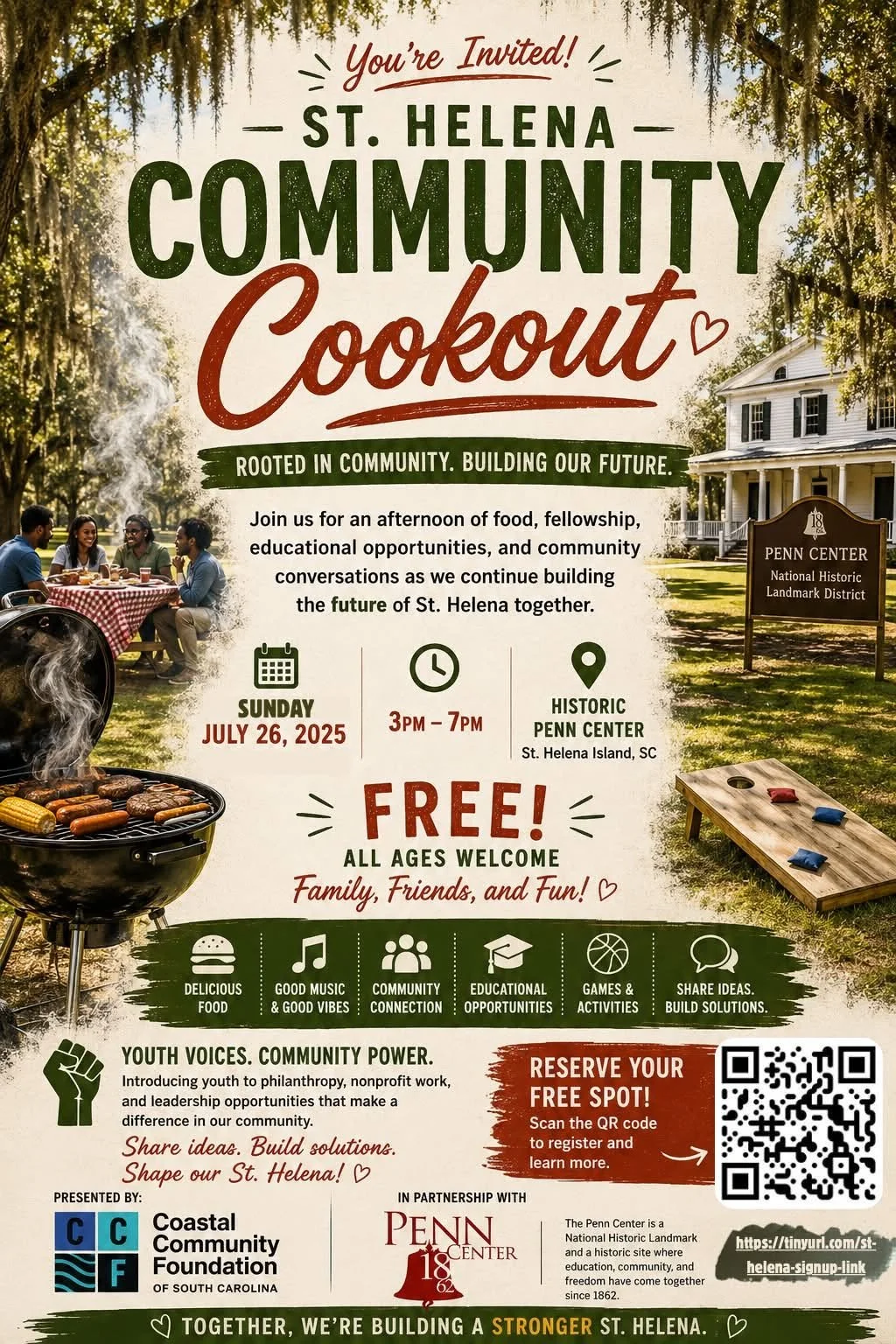 Coastal Community Foundation Hosts Community Cookout at Penn Center 