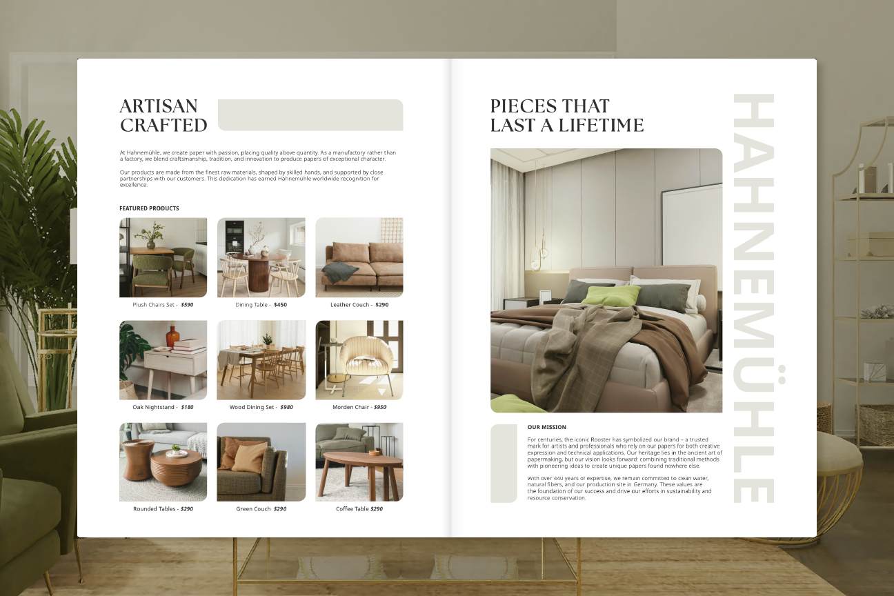 HP Hahnemühle Brochure Design