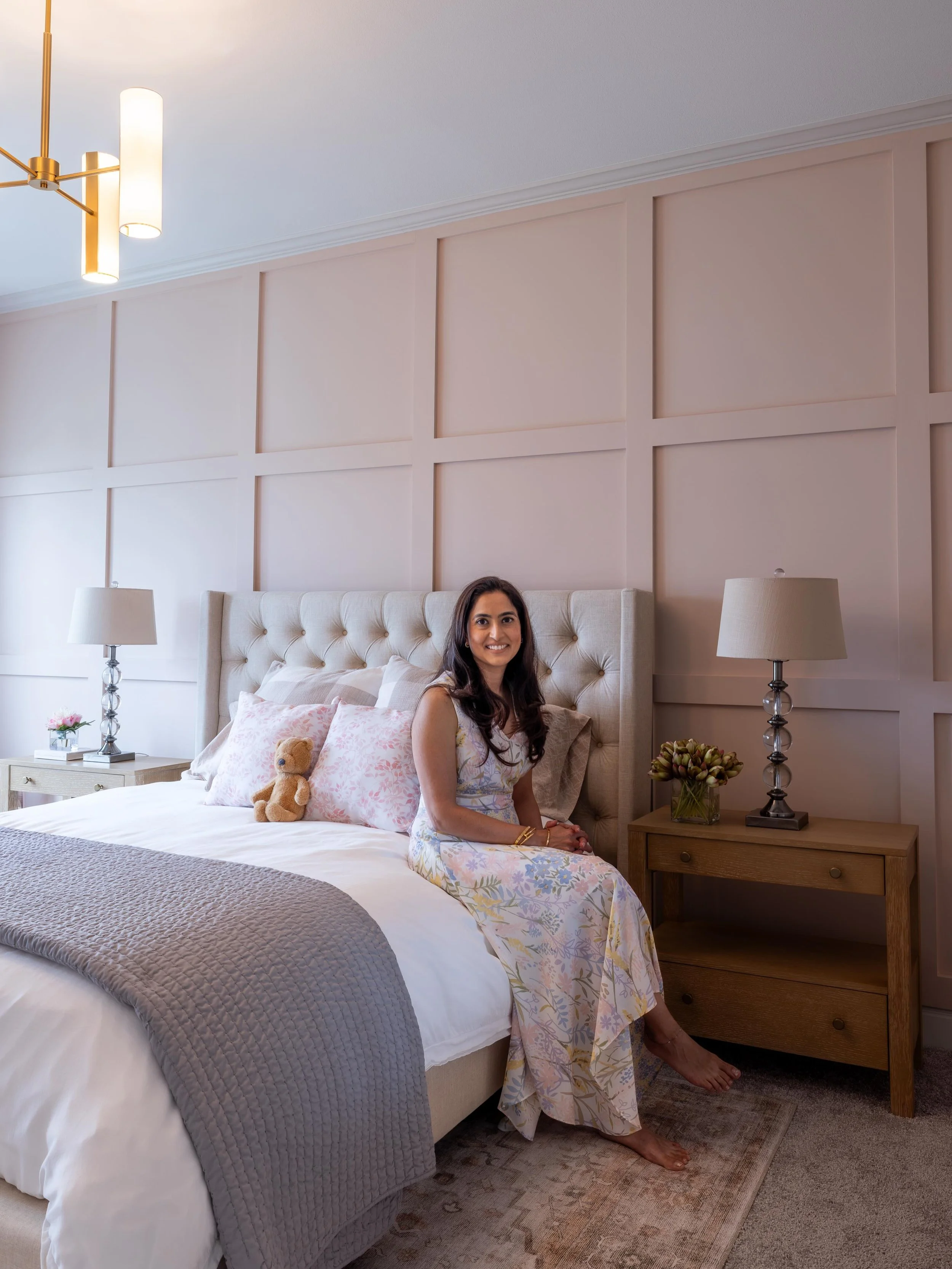 From nursery to big girl room 💕✨

This sweet girl was ready for a new chapter, so we transformed a guest bedroom into a space designed just for her.

Mom&rsquo;s only request? &ldquo;Make it look custom.&rdquo;

The custom wall feature became the fo