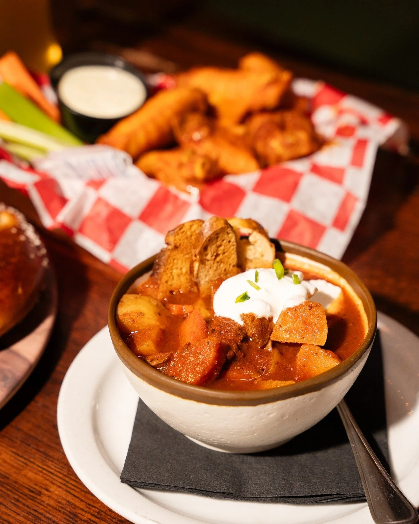 🔥 Get fired up for the weekend with some Beef Goulash. Hearty stew, pretzel crisps, a dollop of sour cream, and a sprinkle of green onion. Great with wings or a salad!

And while you&rsquo;re digging in, the lineup is stacked:
📅 1/10 Packers vs. Be