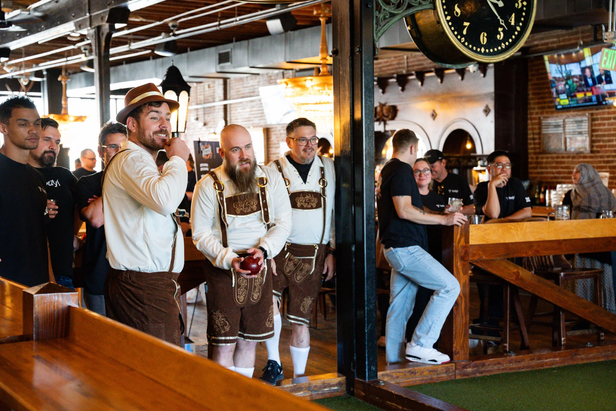 Playing Bocce in Lederhosen