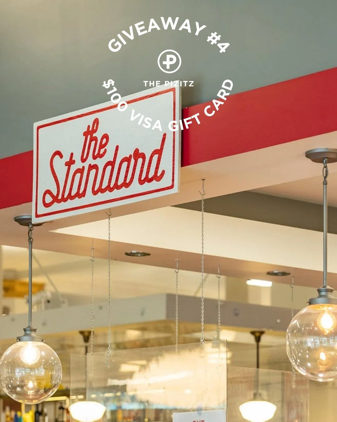 Today's $100 Visa Gift Card is located at The Standard! The 5th customer to purchase a meal will win it.

Good luck! Just one more to go, stay tuned!