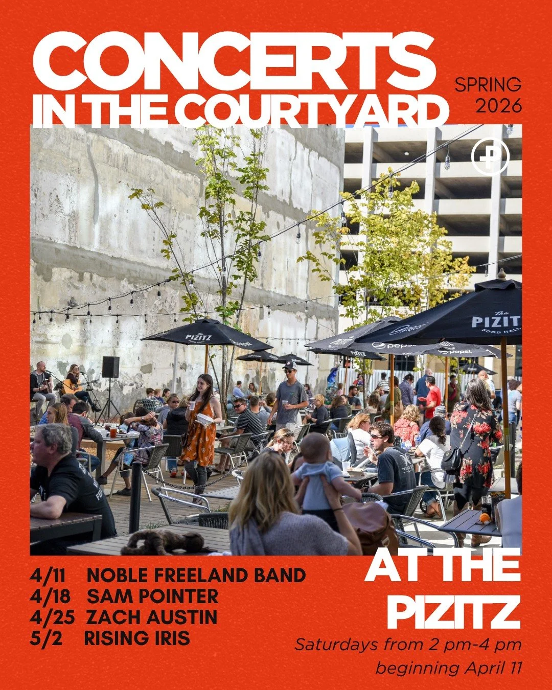 The rumors are true! Concerts in the Courtyard are happening this spring at The Pizitz! Beginning April 11, from 2 PM - 4 PM, enjoy live music FOR FREE! 

We can't wait to welcome local talent to The Pizitz! Grab a drink, a late lunch, and join us ou