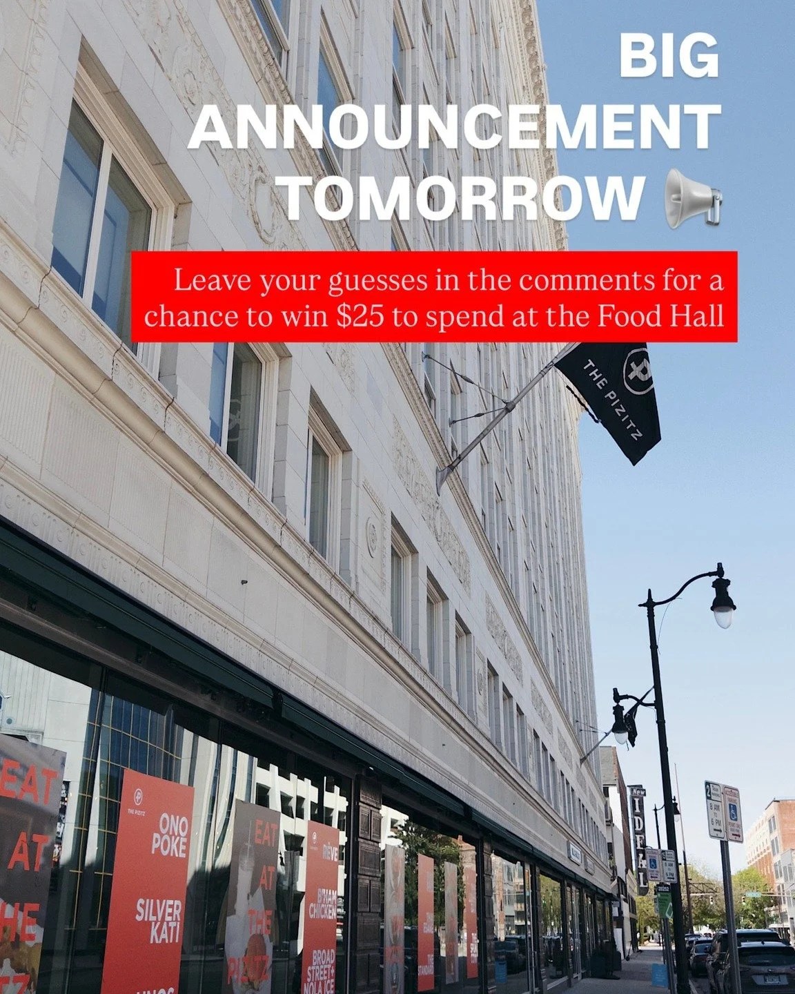 We've got a secret and we can't wait to tell you! You've been asking for this... to celebrate the excitement, we're giving away $25 to spend in the Food Hall to the FIRST person who leaves a comment with the correct answer! Leave your best guess, or 