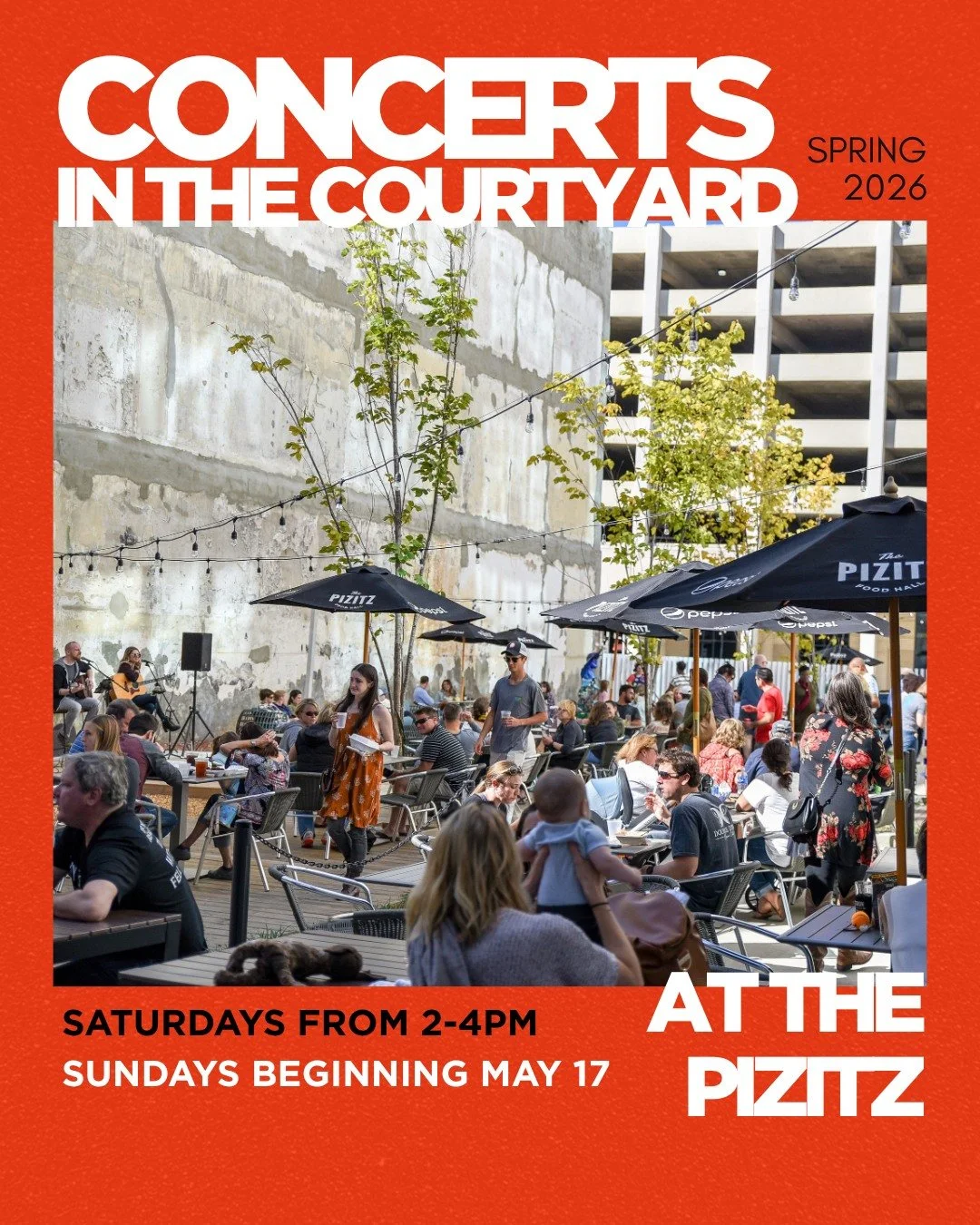 New concert line-up for May! We are now introducing Sunday line-ups as well with our new hours!