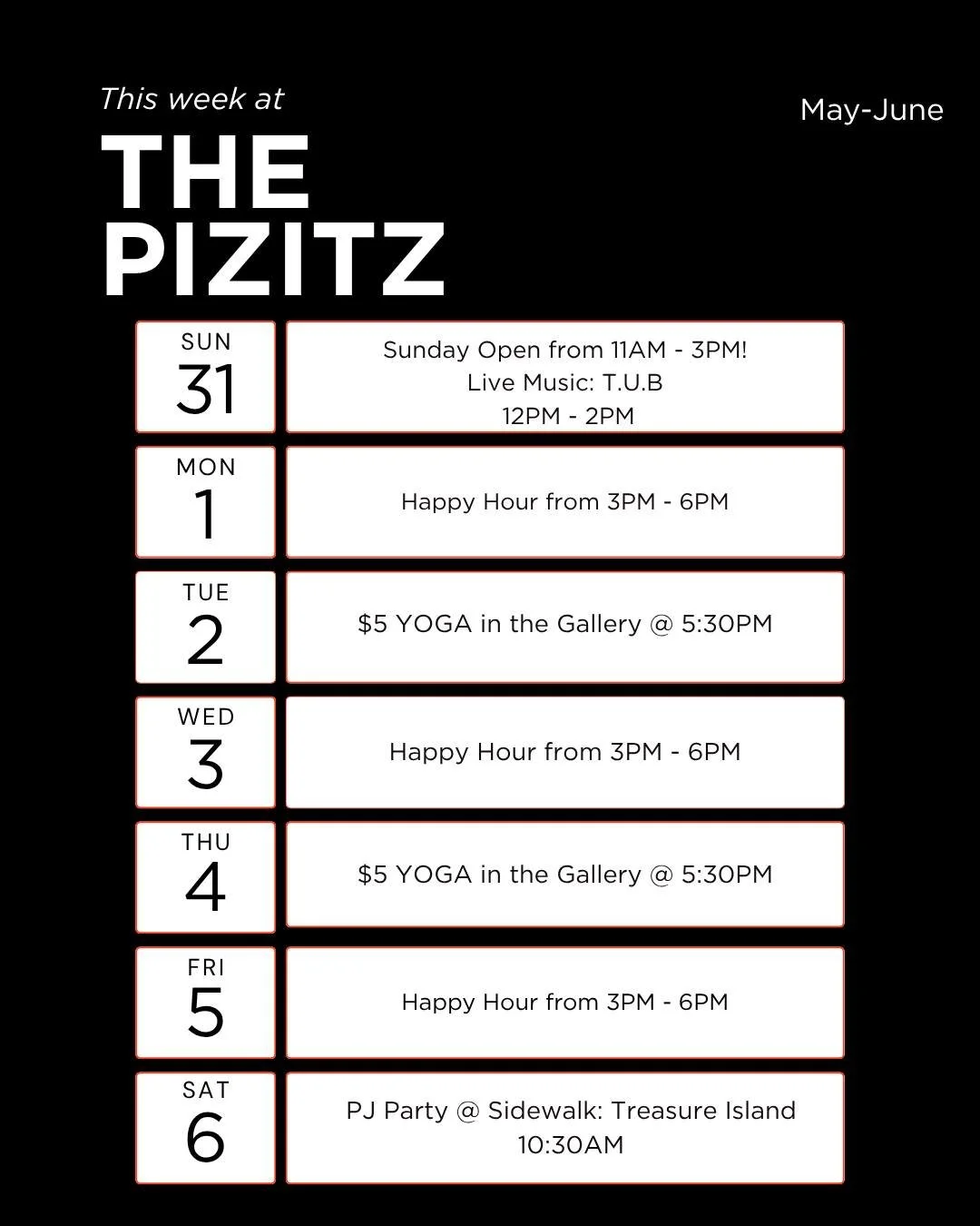 We are moving into June at the Pizitz!