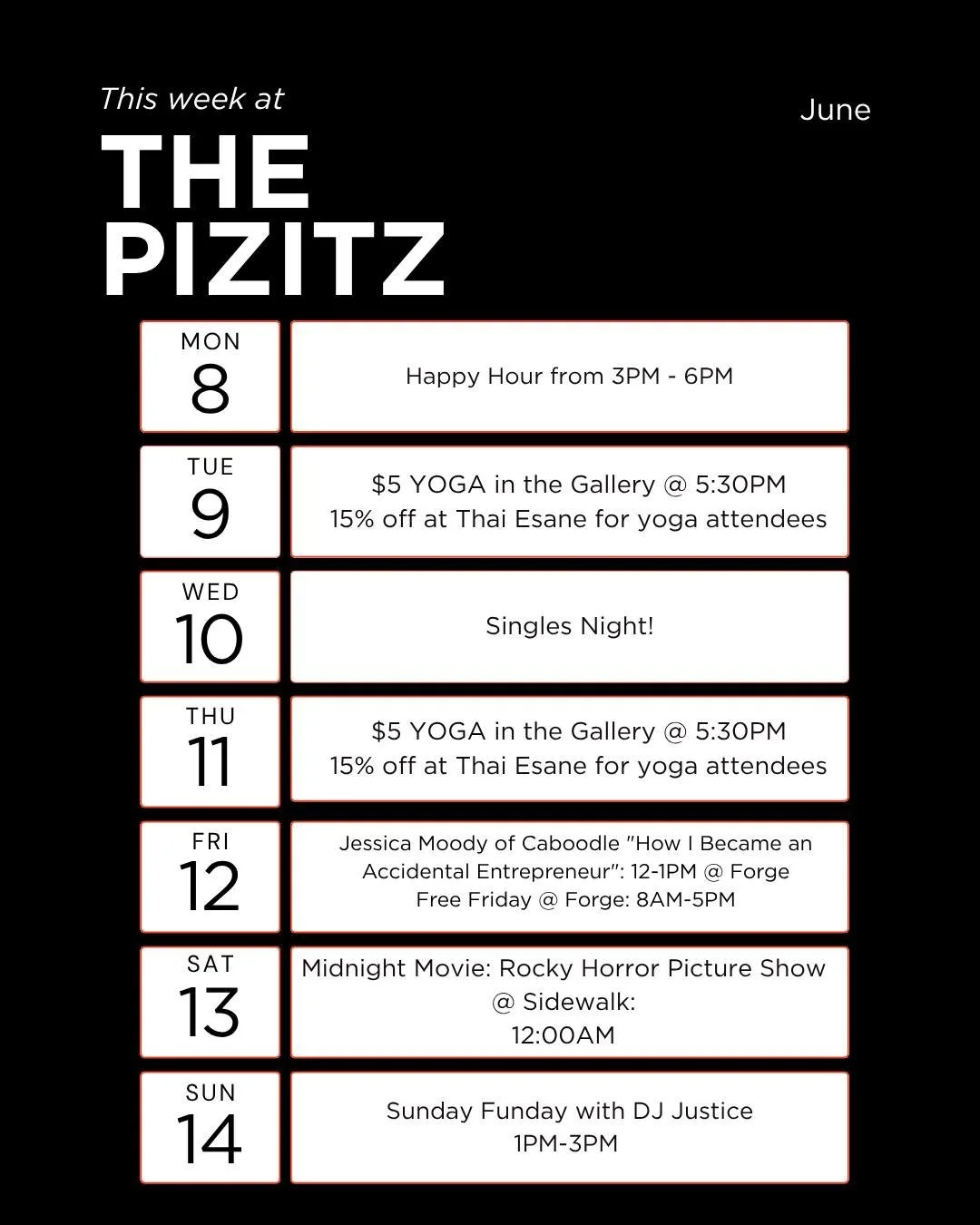 Busy week at The Pizitz!