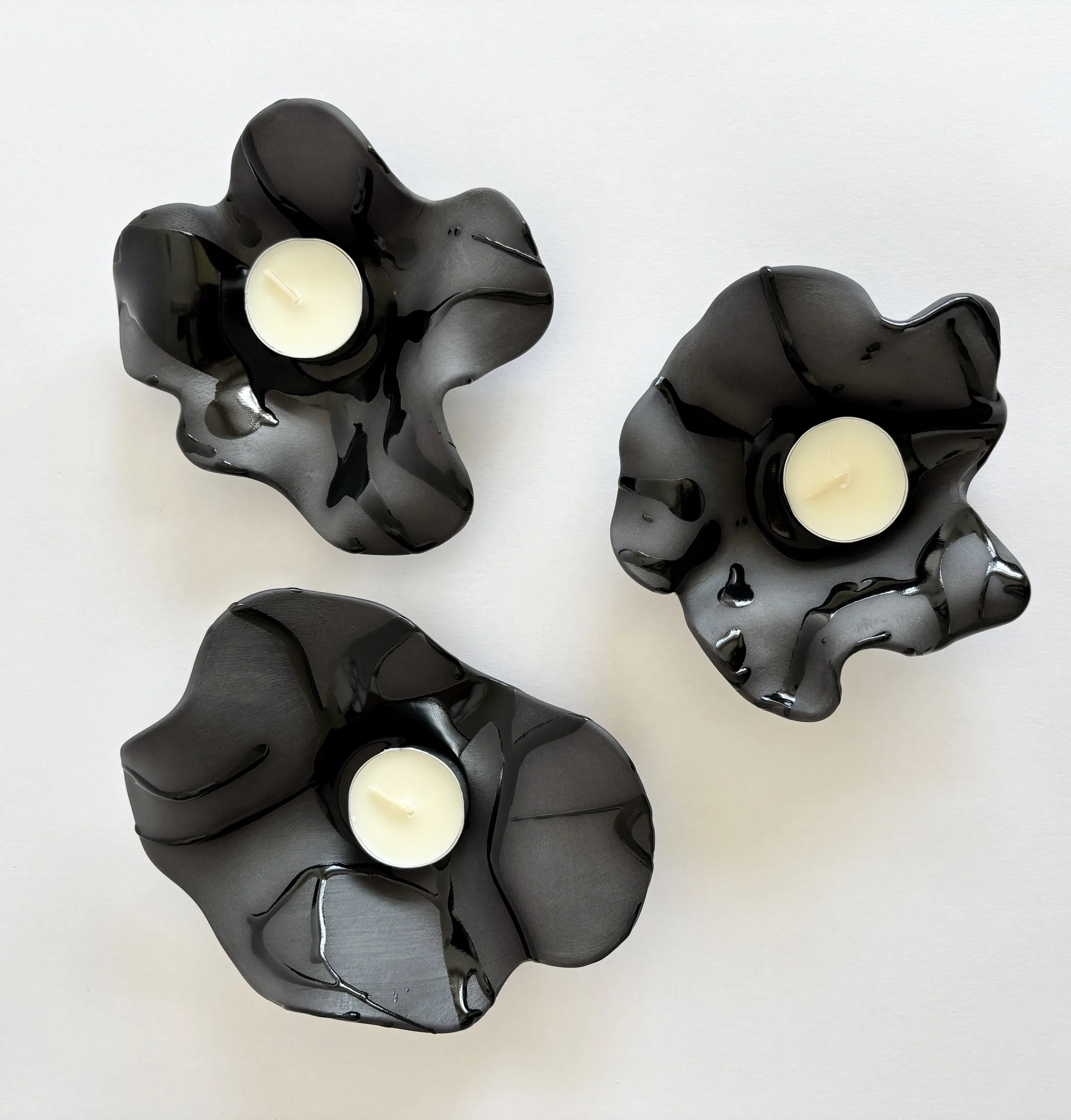 Black Porcelain Tealights