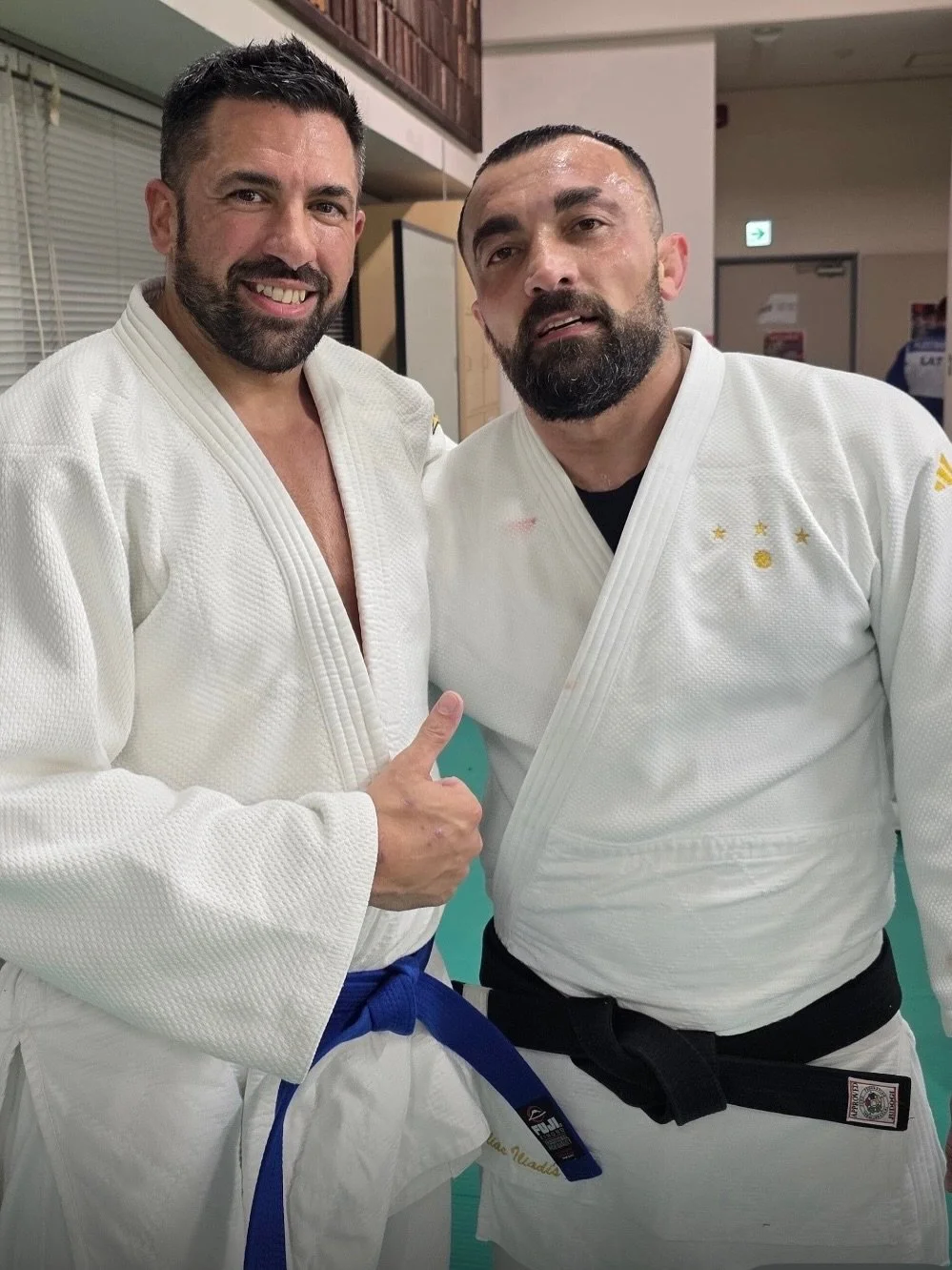 @the_spartan_samurai getting in some randori rounds at Waseda University in Japan with Olympic gold medalist @iliasiiliadis.

Thanks for representing JSLI!!!

@bethpage_kickboxing_academy 

#judo #judojapan #judony