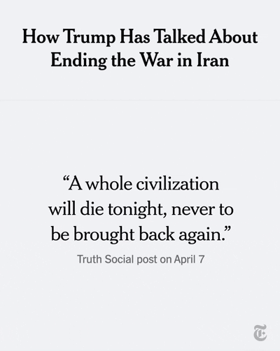 How Trump Has Talked About Ending the War in Iran (The New York Times) 