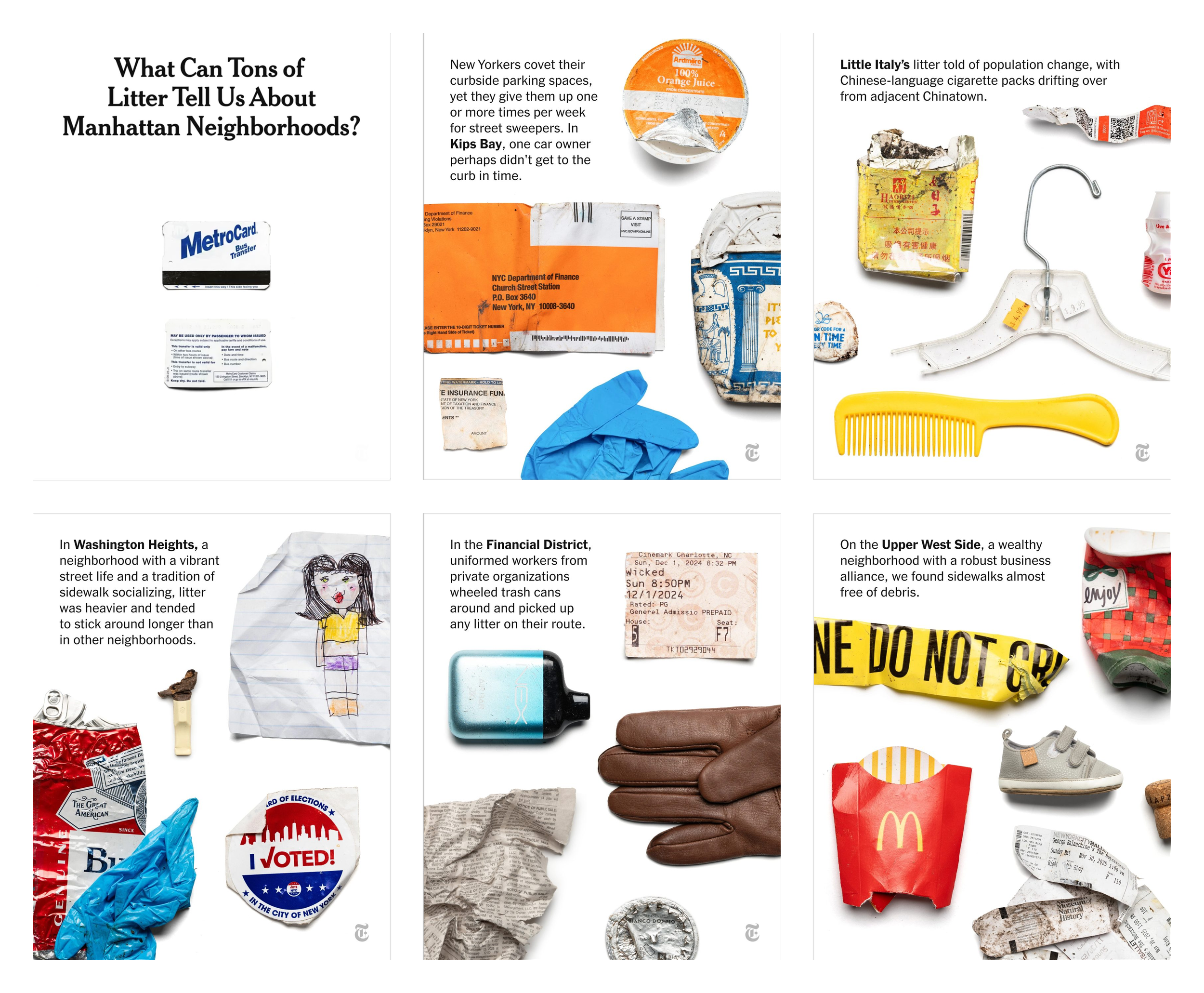 What Can Hundreds of Pieces of Litter Tell Us About Manhattan? (The New York Times)