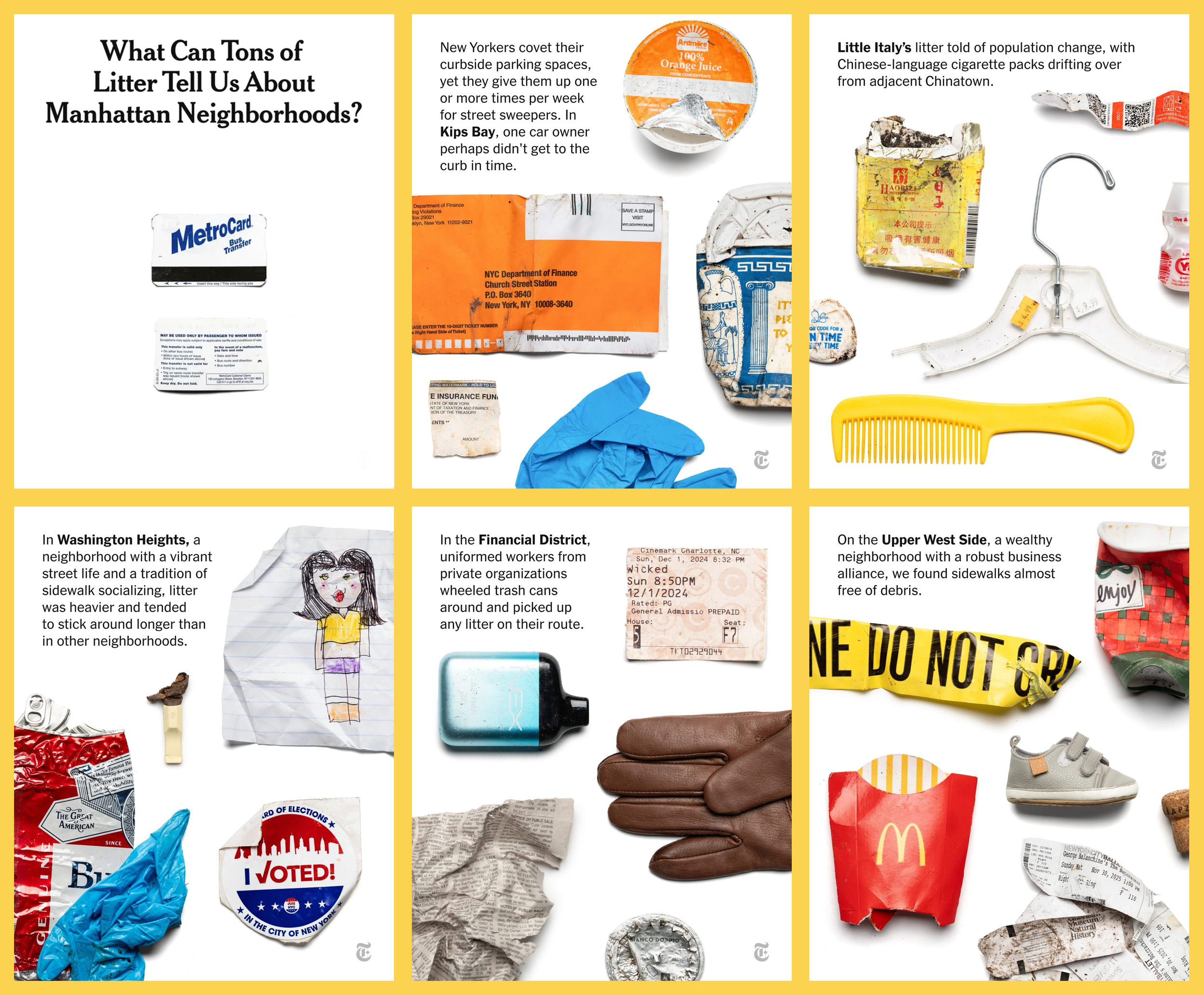 What Can Hundreds of Pieces of Litter Tell Us About Manhattan? (The New York Times)