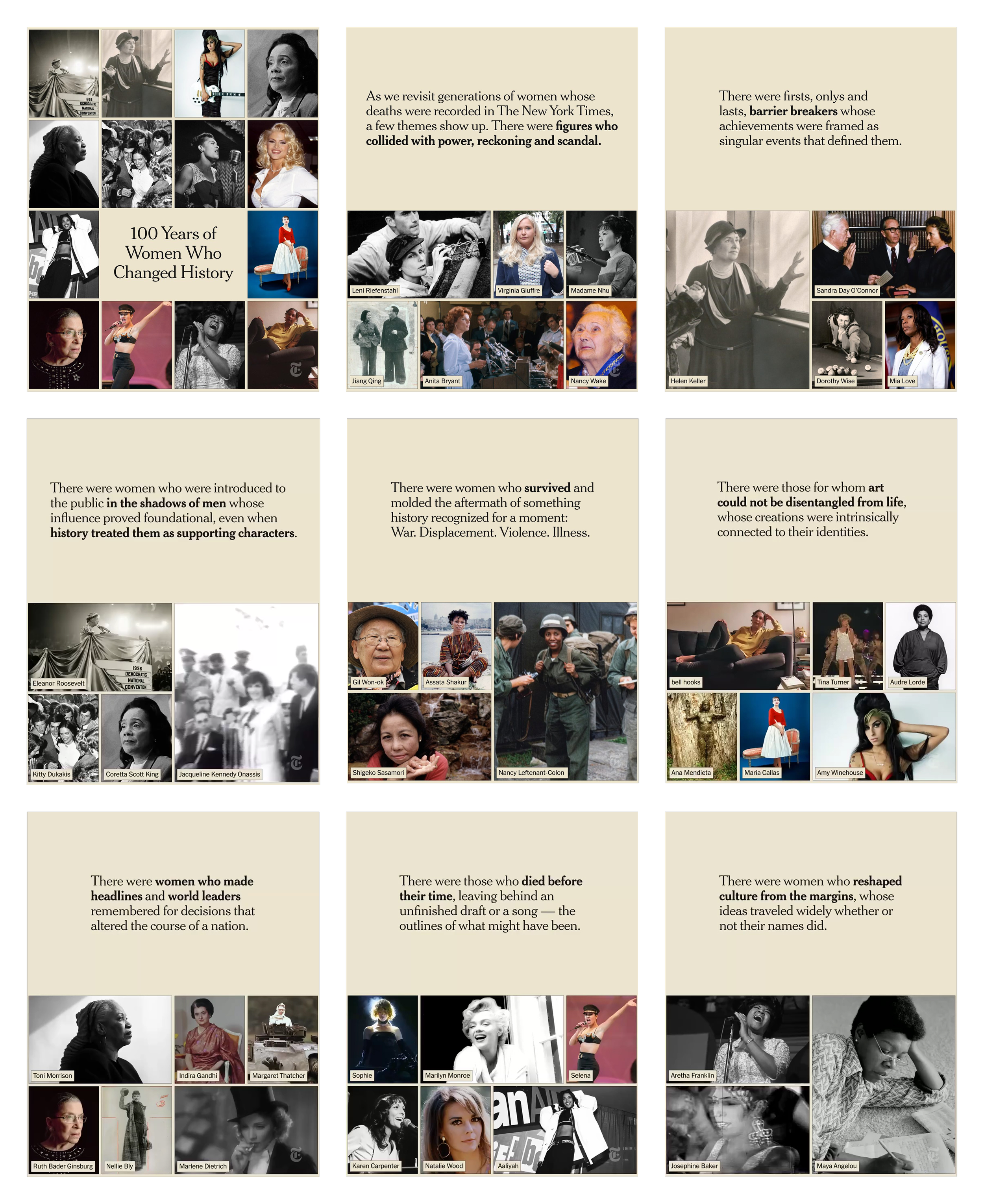 100 years of women who changed history (the new york times)