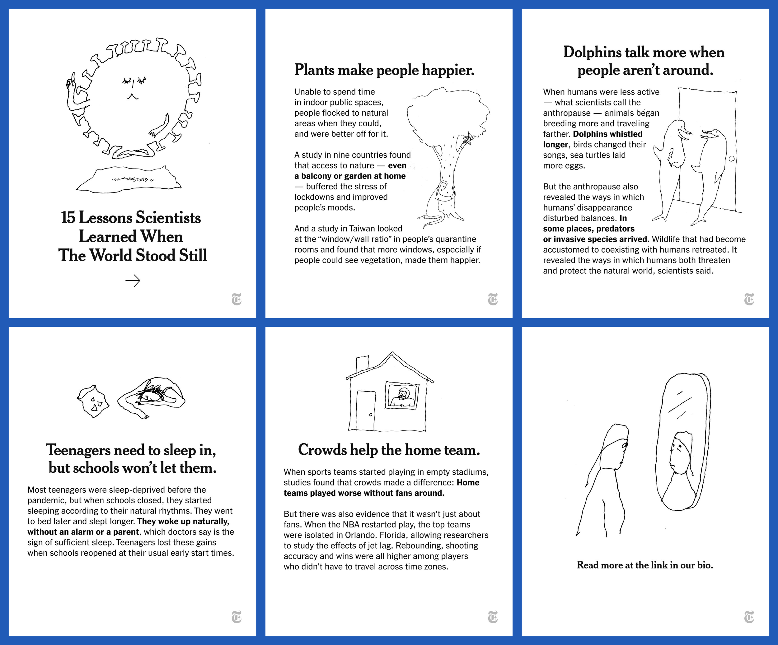 15 Lessons Scientists Learned When the World Stood Still (The New York Times)