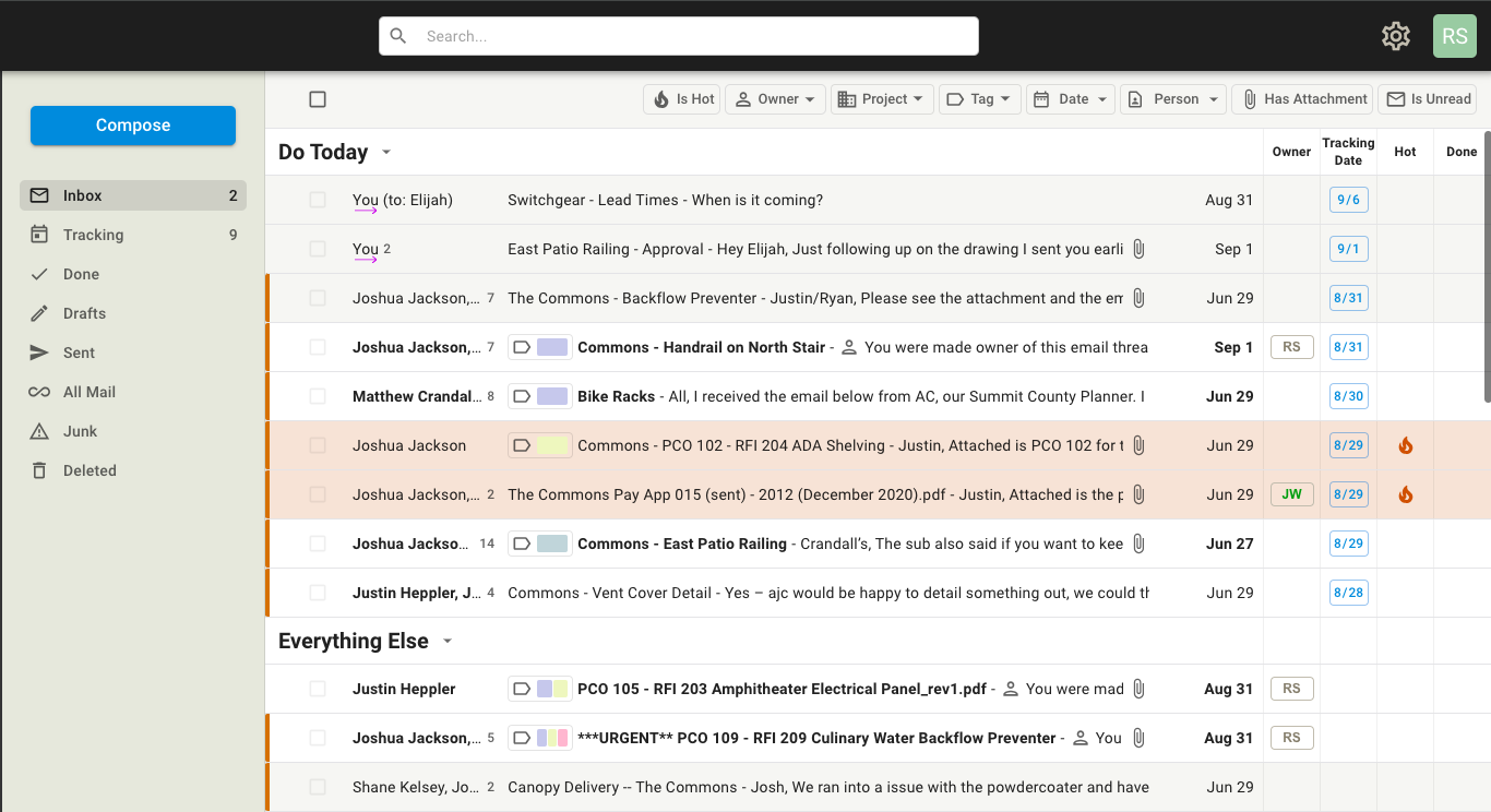 Managing Your Inbox in Roger