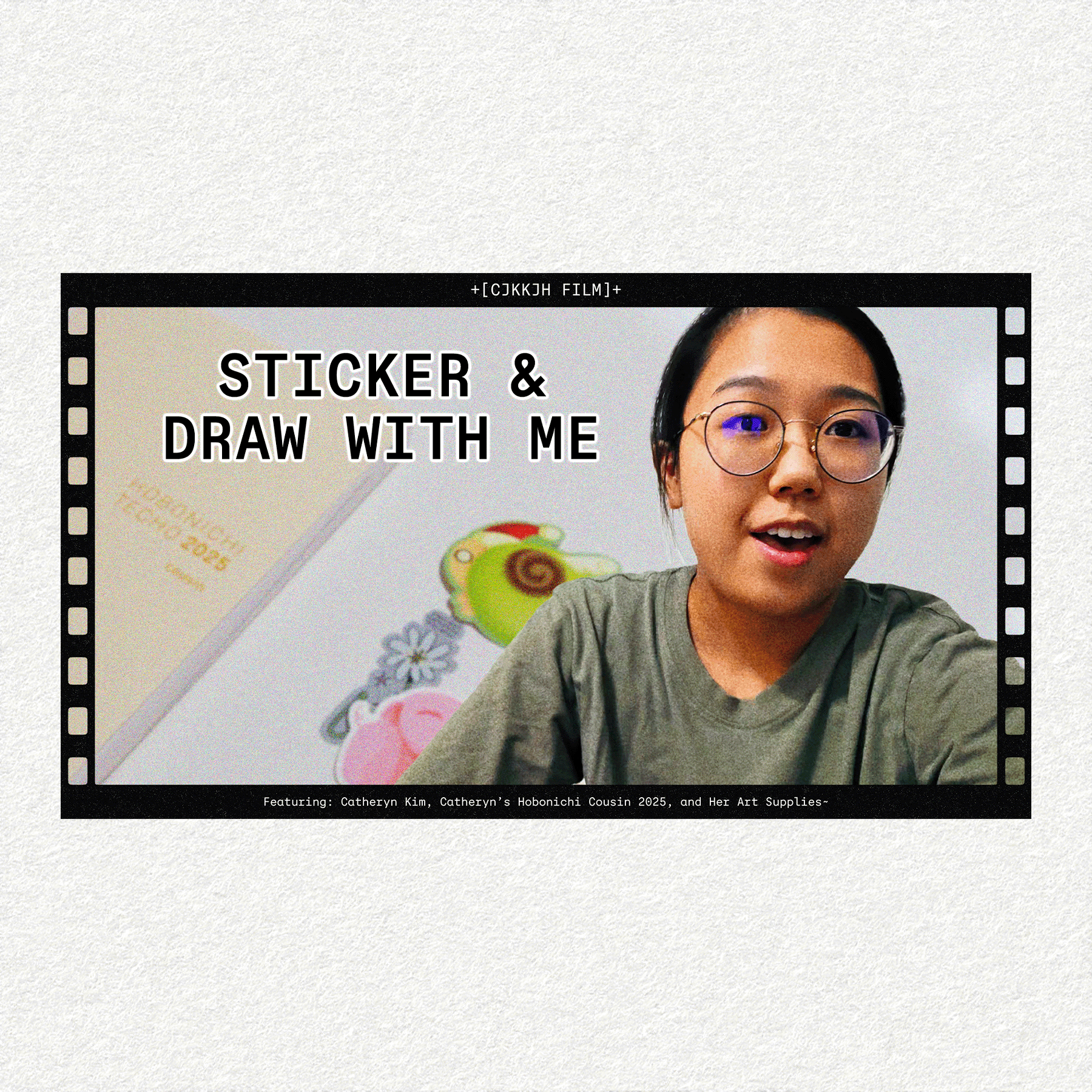 Stickering and Drawing on my Hobonichi Techno Cousin 2025 | Better late than never | 🐯🌻🐛🐷🐏🌷