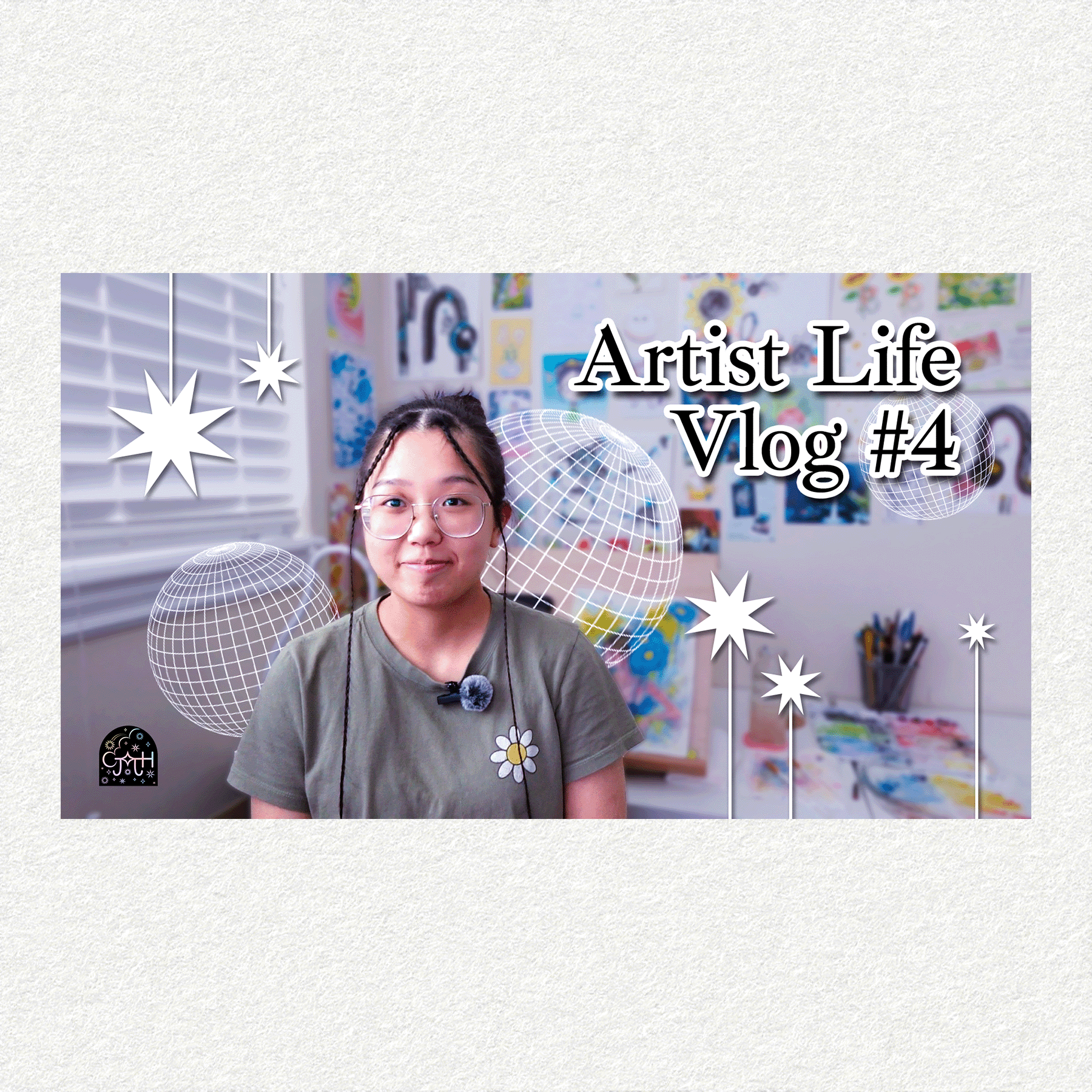 ✹ Artist Life Vlog #4 ✹ Life Update 🌐🌼, Large Painting Prep📝📏 | Unboxing 📦 | Video Editing 🎬 | ASMR