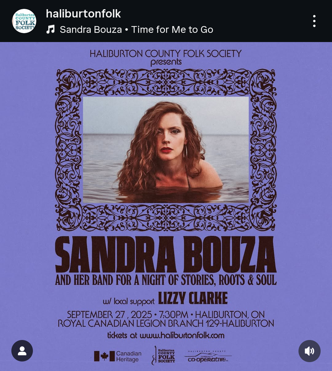 Opening for Sandra Bouza in Haliburton