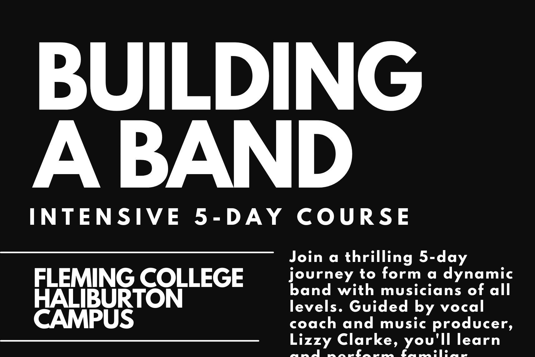 BUILDING A BAND 5 DAY COURSE