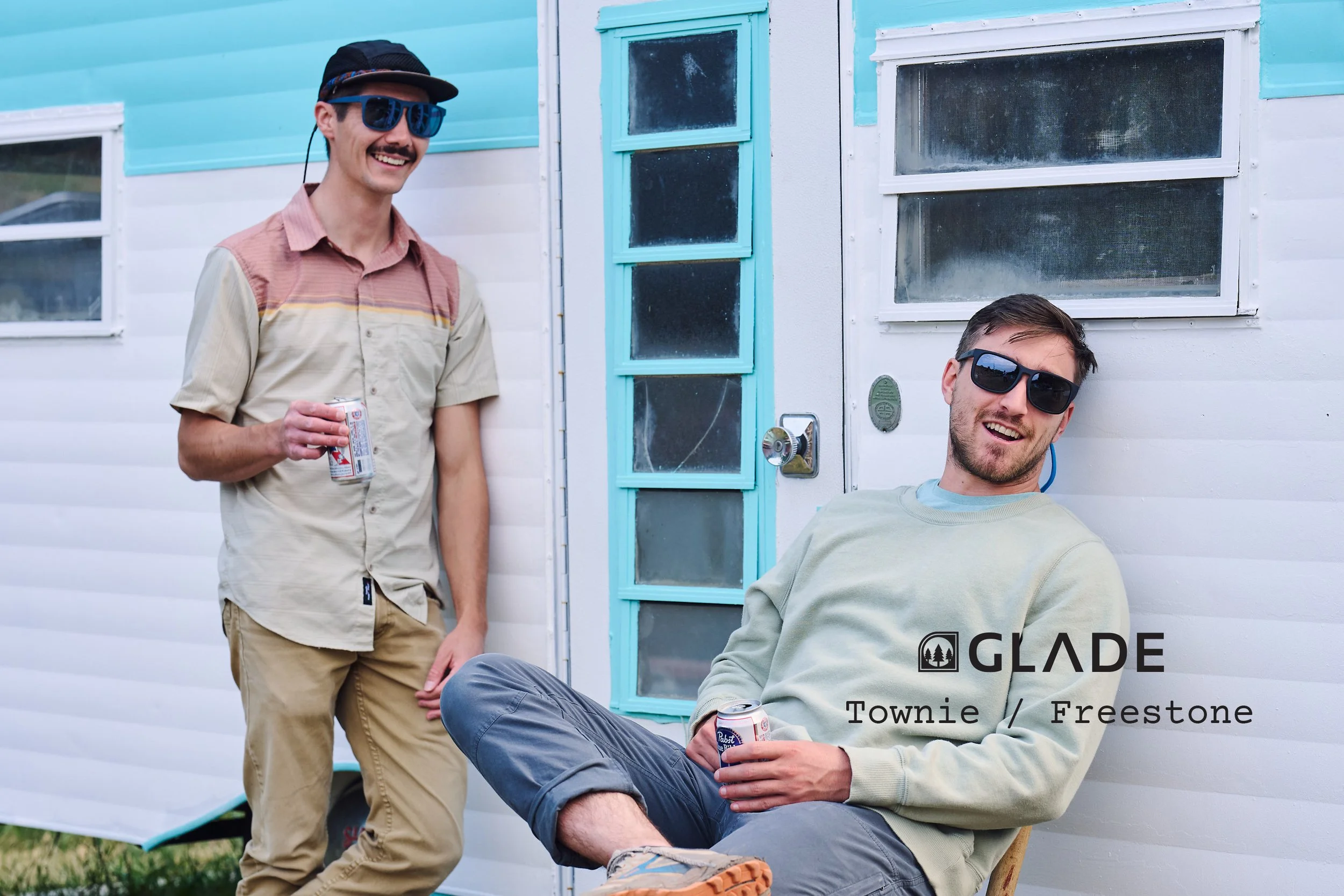 Glade Optics Townie and Freestone sunglasses worn outdoors near Boulder, Colorado.