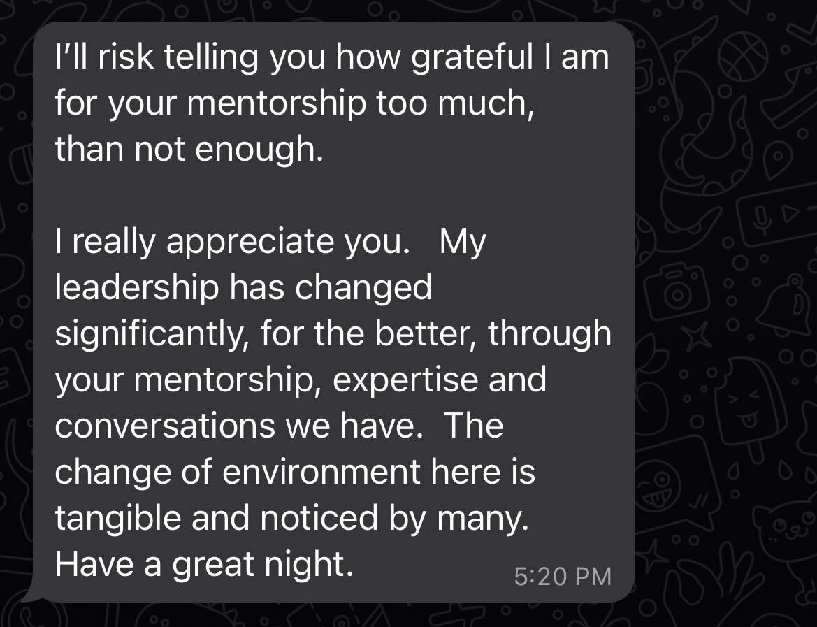 Last night a client who&rsquo;s been in business for 30 years reached out to share&hellip; 

I am so appreciate of the opportunity I have to impact the culture, team, and trajectory of a business! 

#nextlevel #whatsyournextlevel #nextlevelconsulting