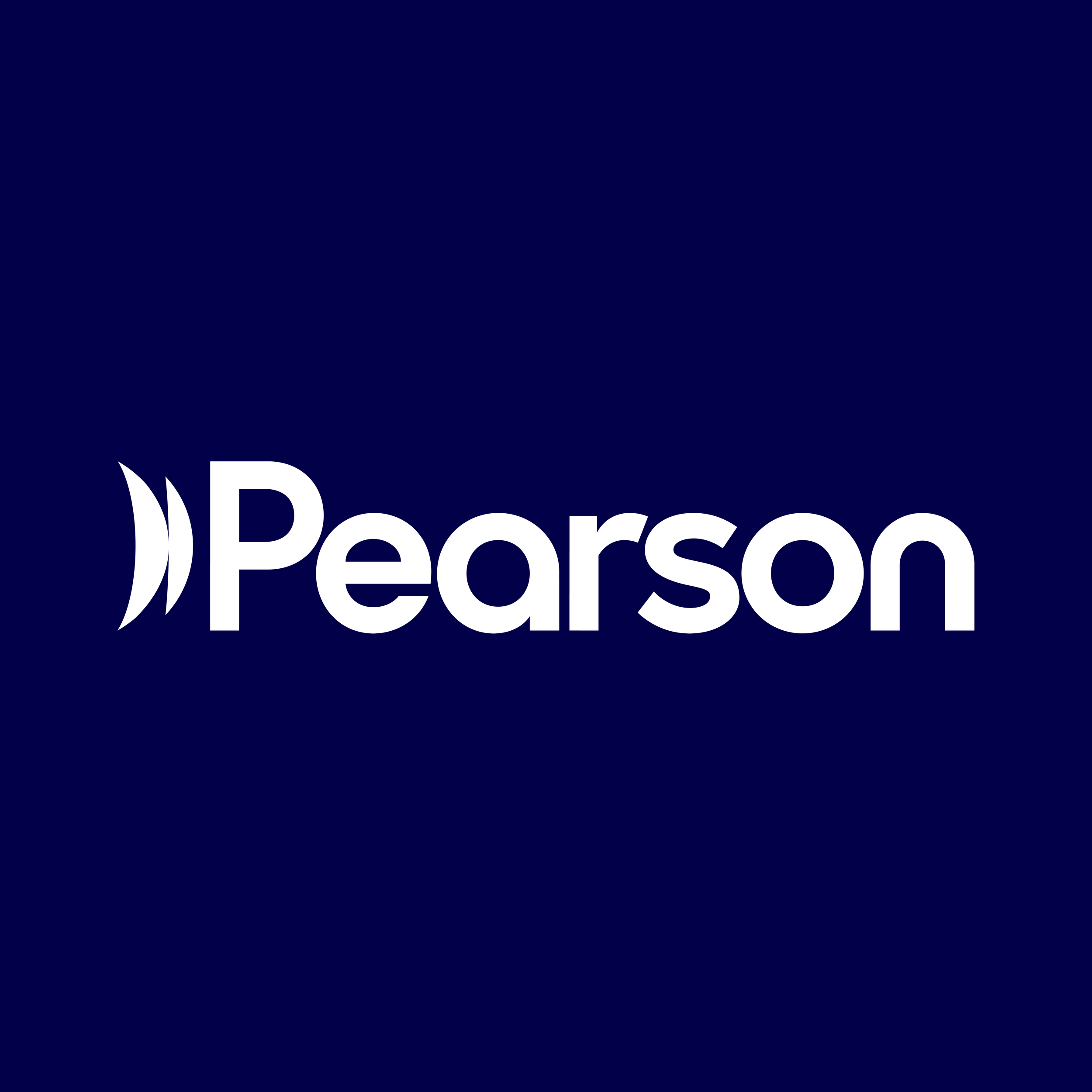 Pearson logo on a navy blue background.