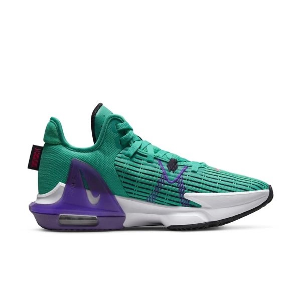 Nike Womens LeBron Witness 6 Basketball Shoes - Emerald / Pink White ...