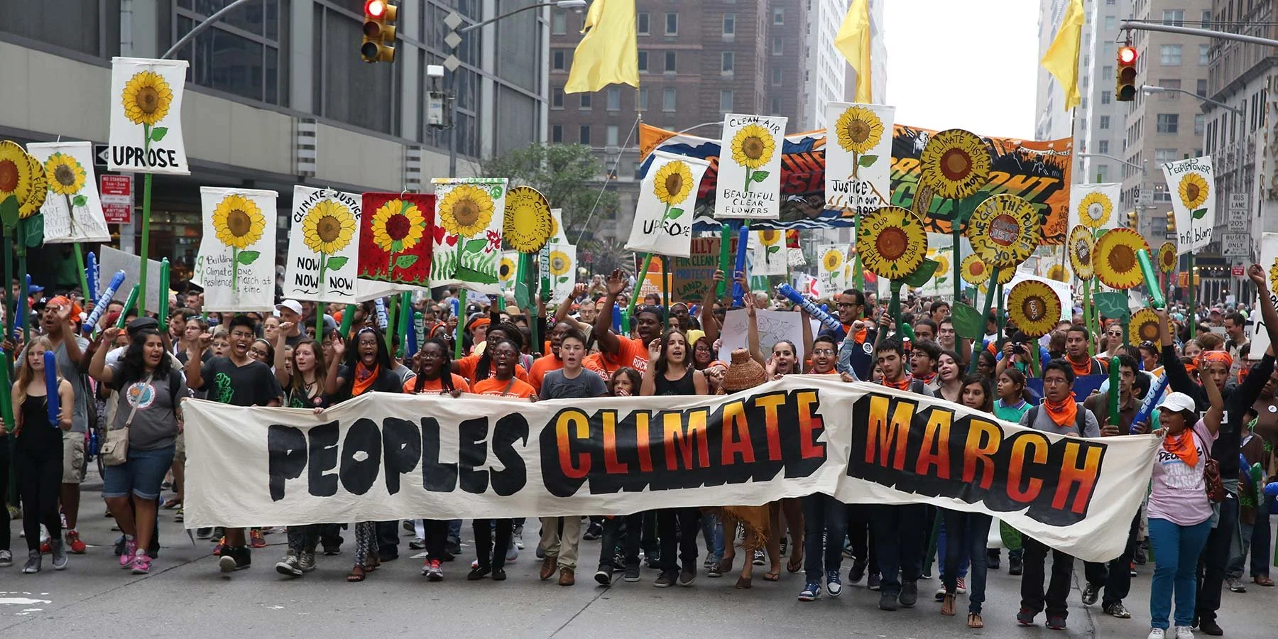 Scences from the Peoples' Climate March in New York City, 2024.