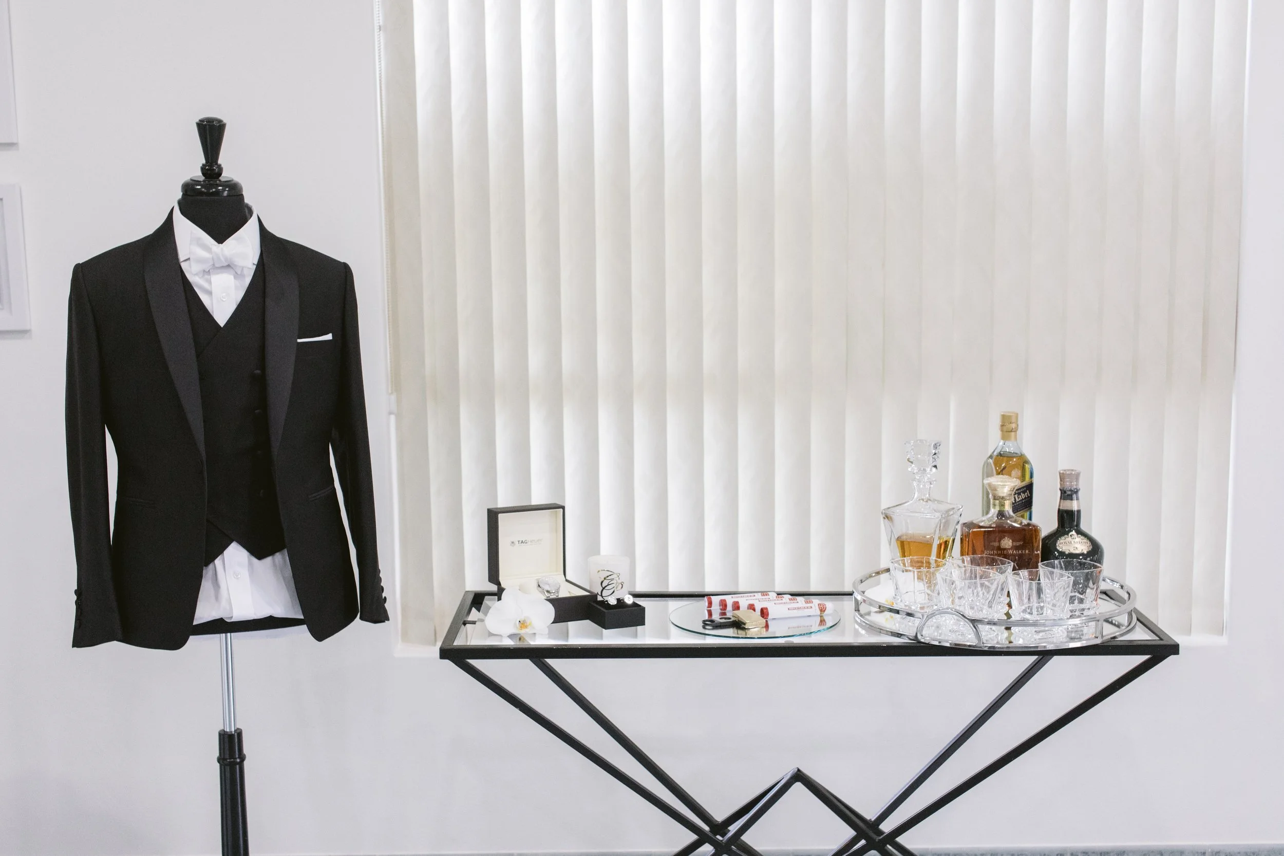 Grooms house styling the morning of the wedding