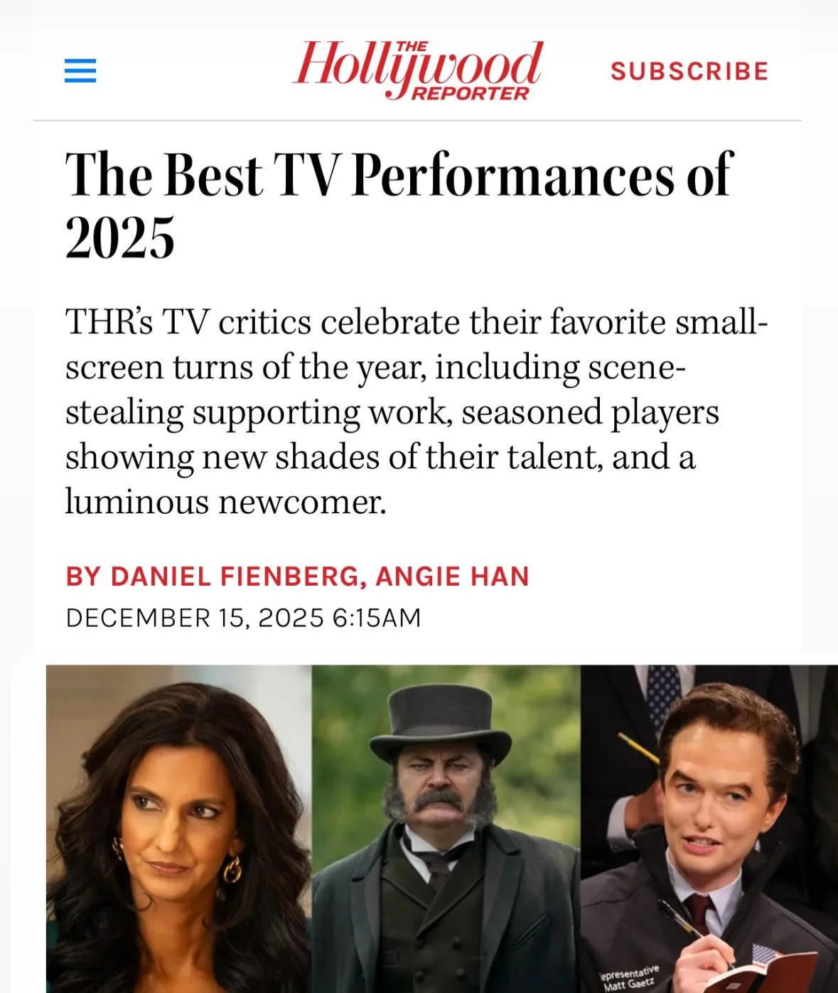 COME ON NOW!!!! To be included in the Top Performances of 2025 for none other than cocaine aunty in @deliboyshulu is a career highlight!! And our little show made it to so many &ldquo;best of year&rdquo; lists. 
🙏 to creator @imyourkid for knowing w