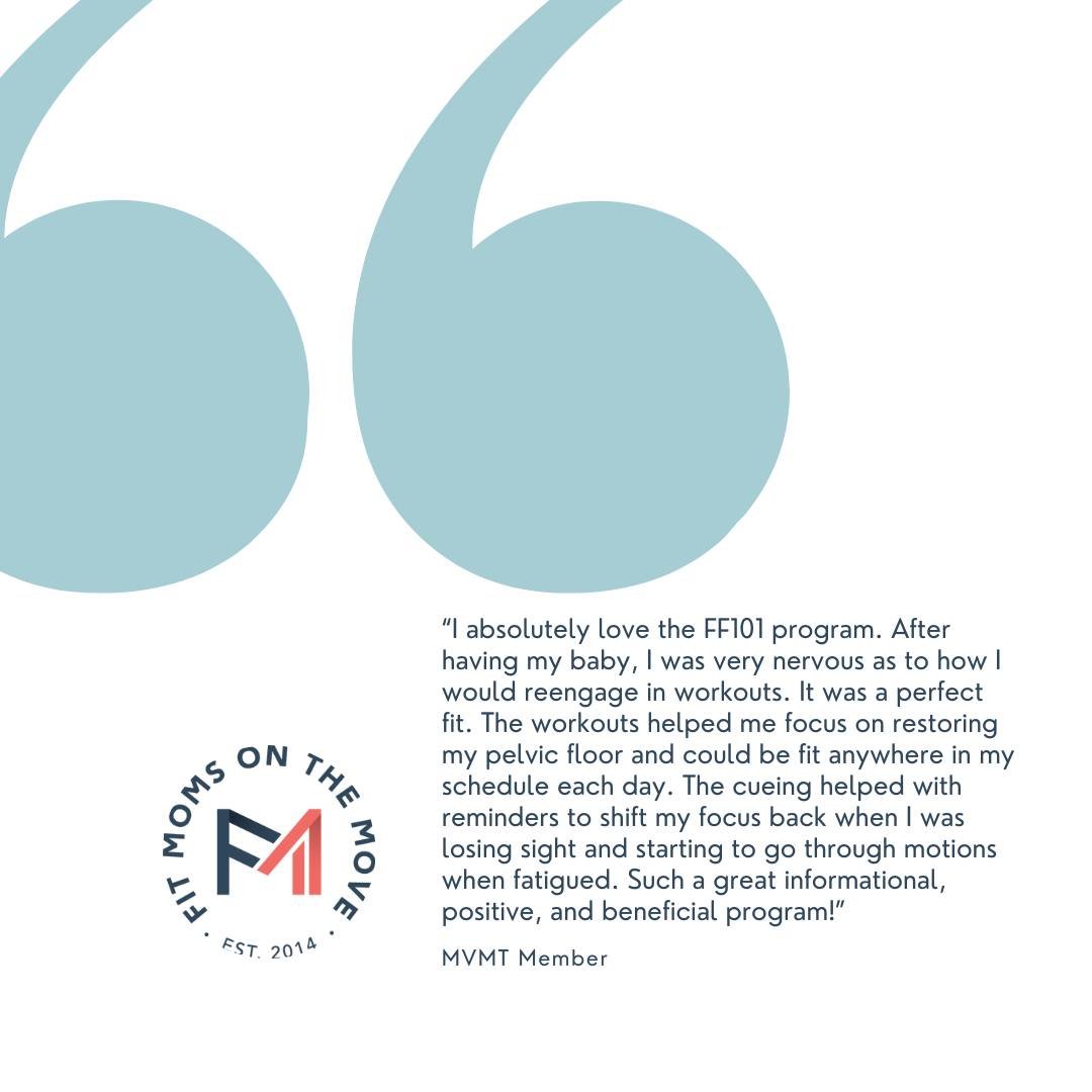 ✨It's always inspiring to hear about our members' progress and how our programs are positively impacting their fitness journeys during motherhood.

💞 Join the Fit Mom MVMT today and experience our programs tailored to moms' needs. Our focus on core,
