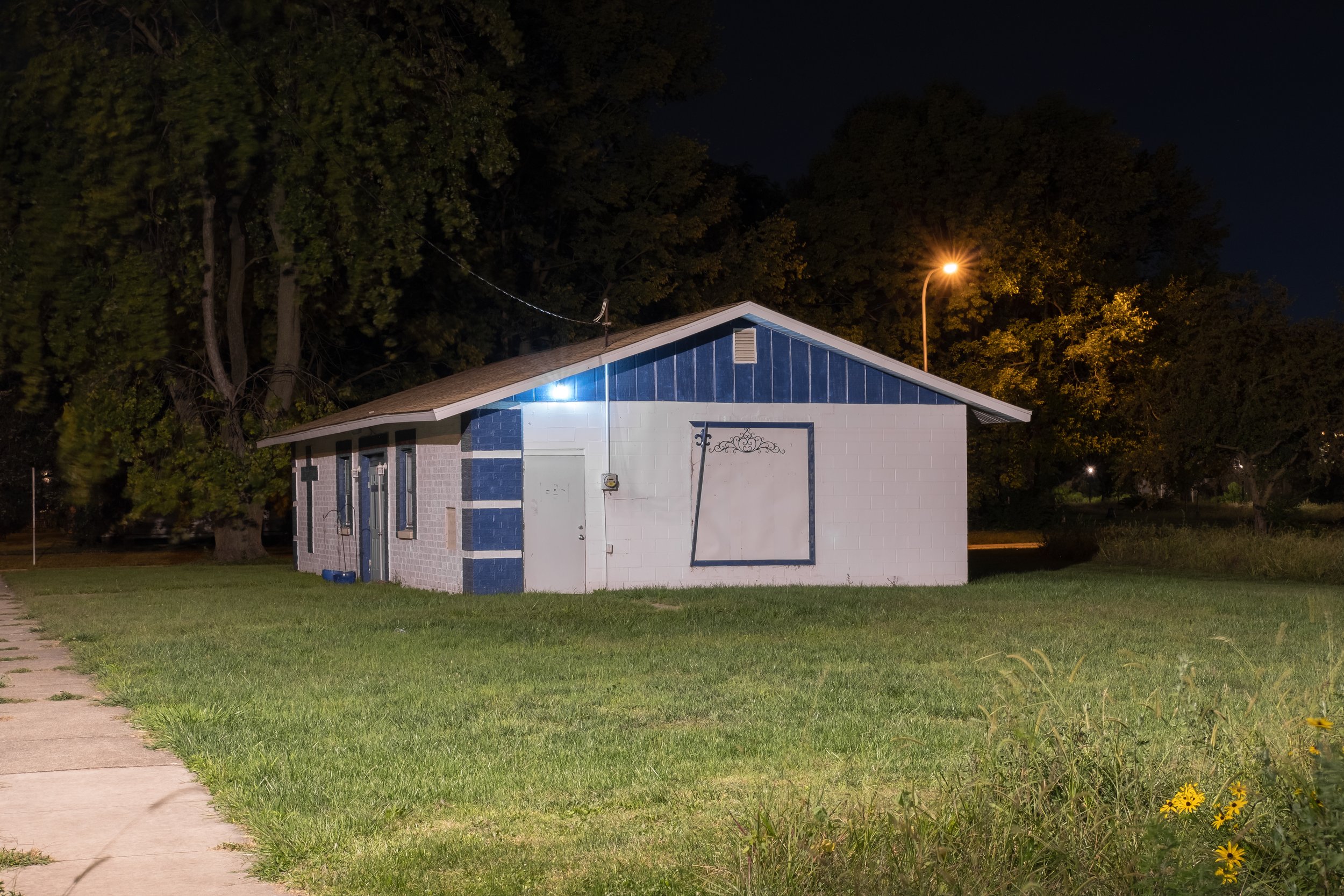 Church near city redevelopment project, Champaign, IL - September 27, 2021