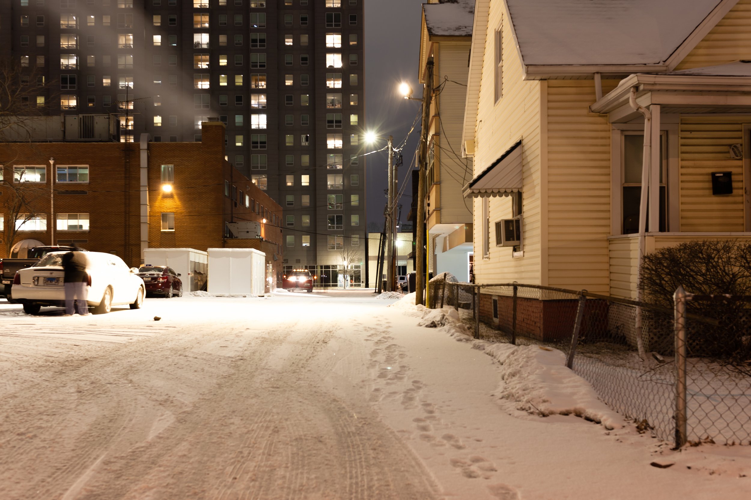 Looking towards Springfield Avenue near 5th St. Champaign, IL (USA) - January 30, 2019
