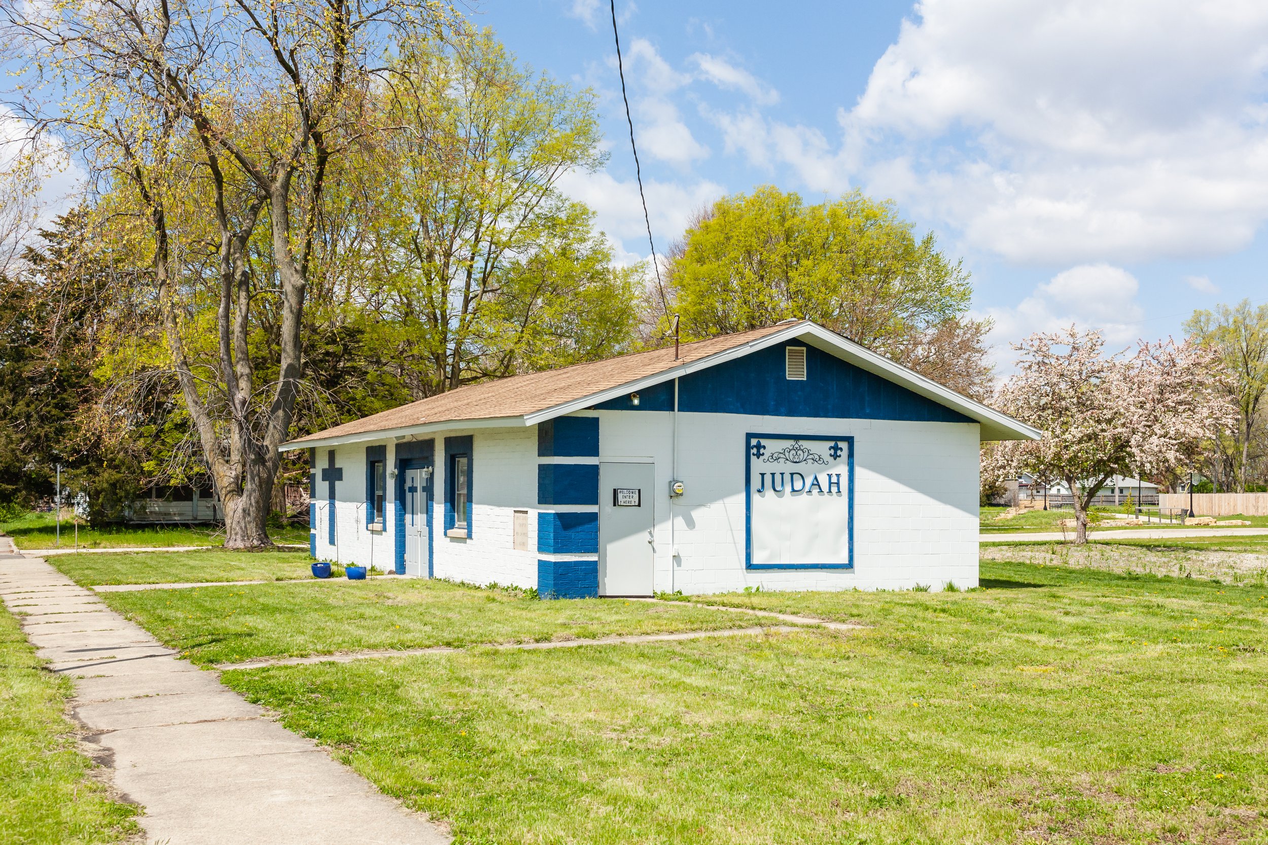 Church near city redevelopment project, Champaign, IL - April 21, 2021