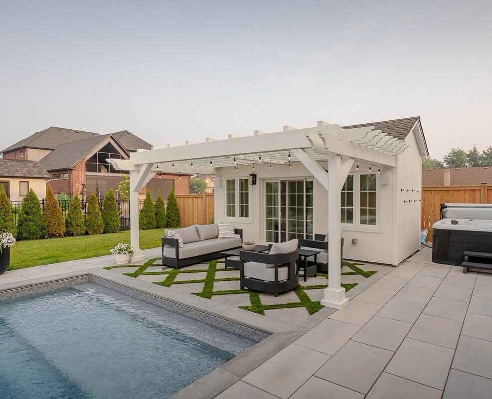 Beautiful Pool House with a Pergola! What a great addition poolside. 

Want to add a little flare to your backyard oasis? Give us a call today! 

(905) 541-5888 
www.beyondthesite.ca 

#beyondthesite #onsite #BTS #jobsite #construction #hvac #milwauk
