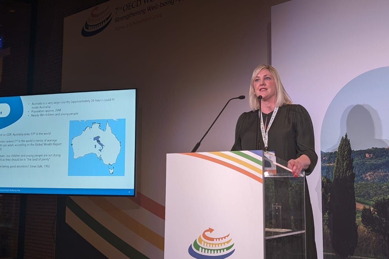 Presentation at 7th OECD World Forum on Well-Being</span>