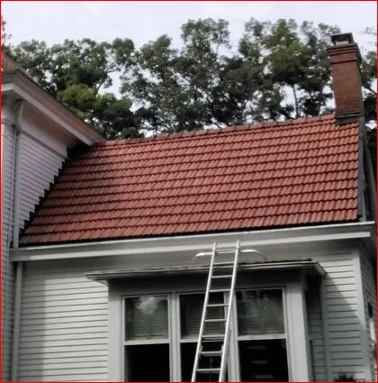 clean tile roof front view