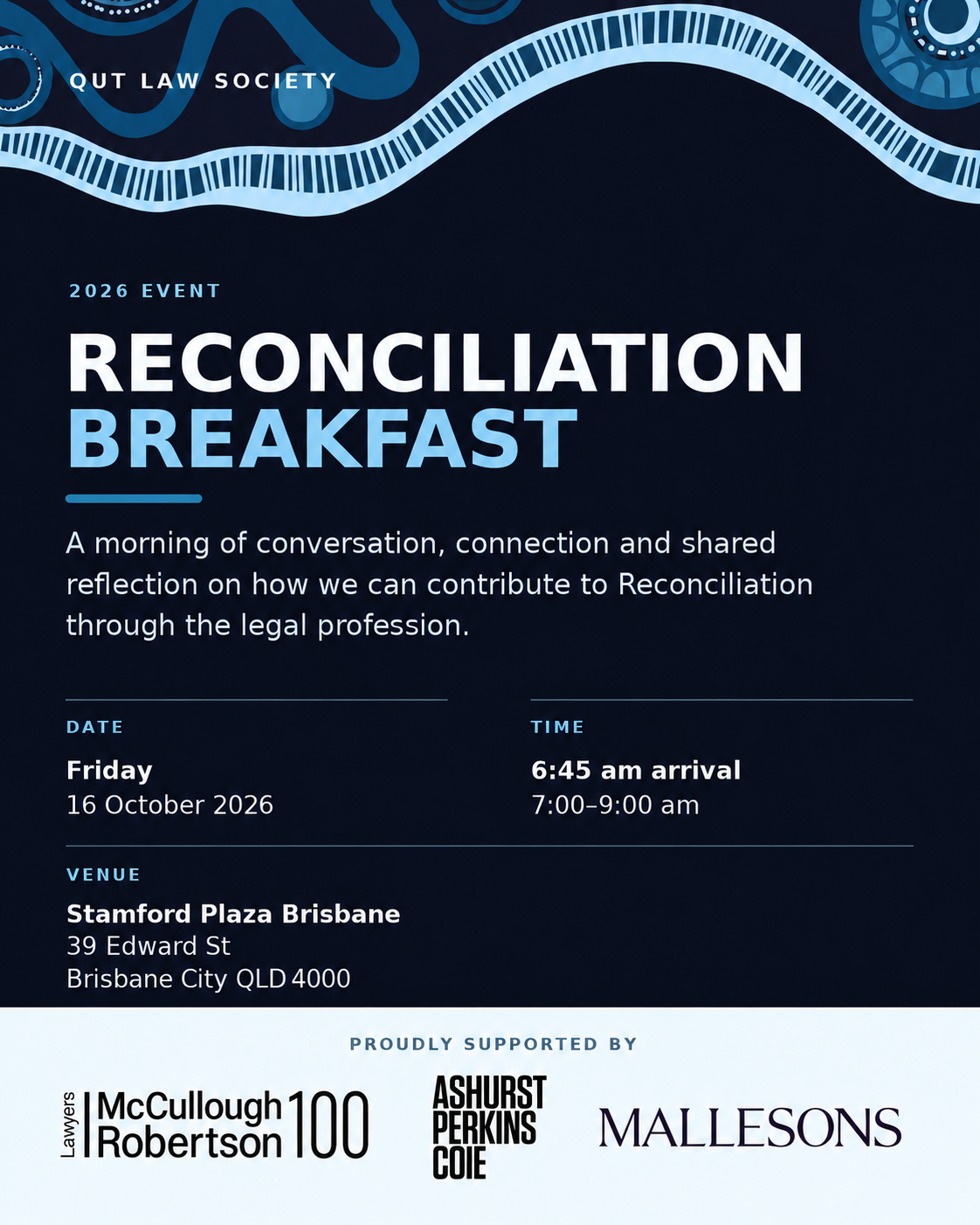 QUTLS Reconciliation Breakfast