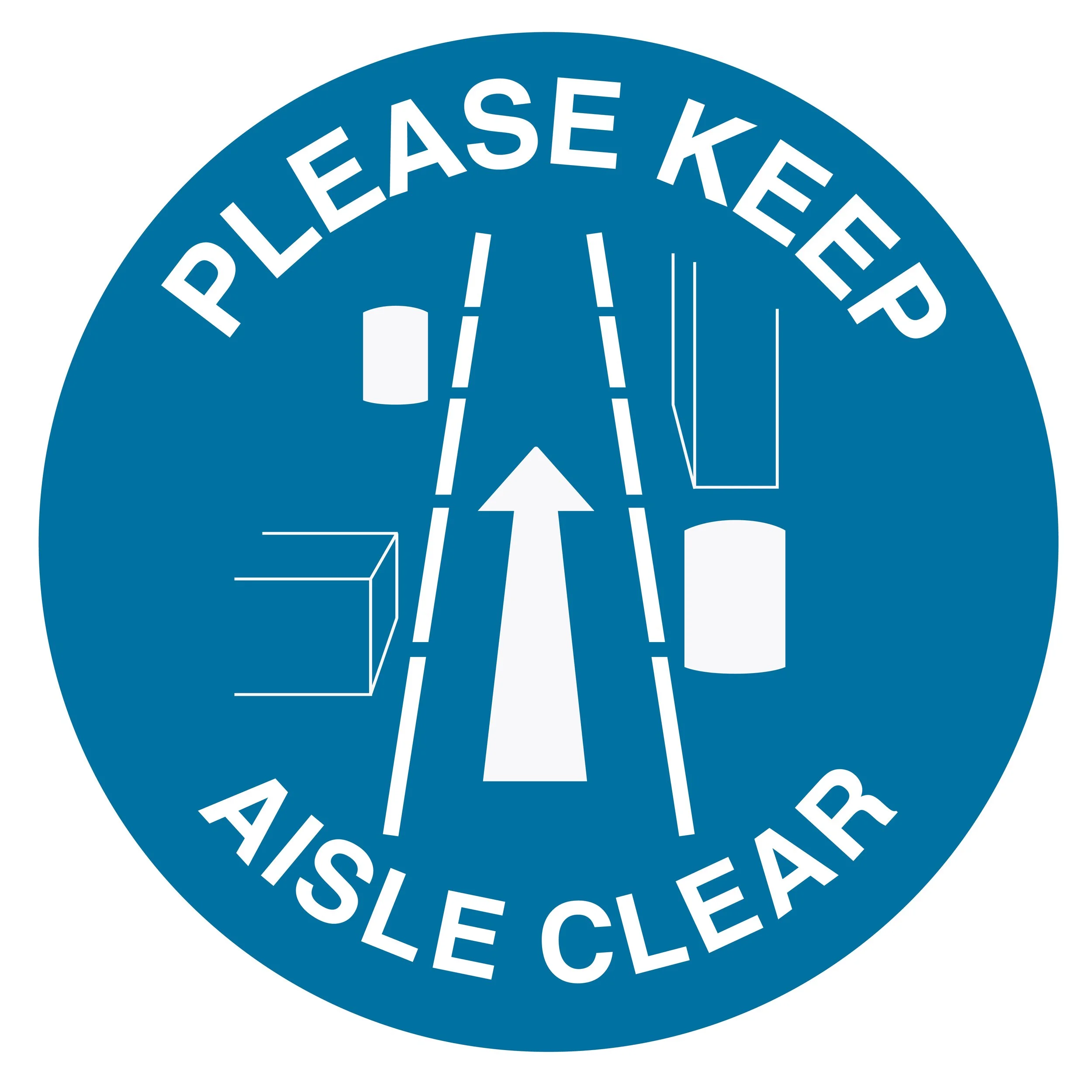 Please Keep Aisle Clear Floor Sign
