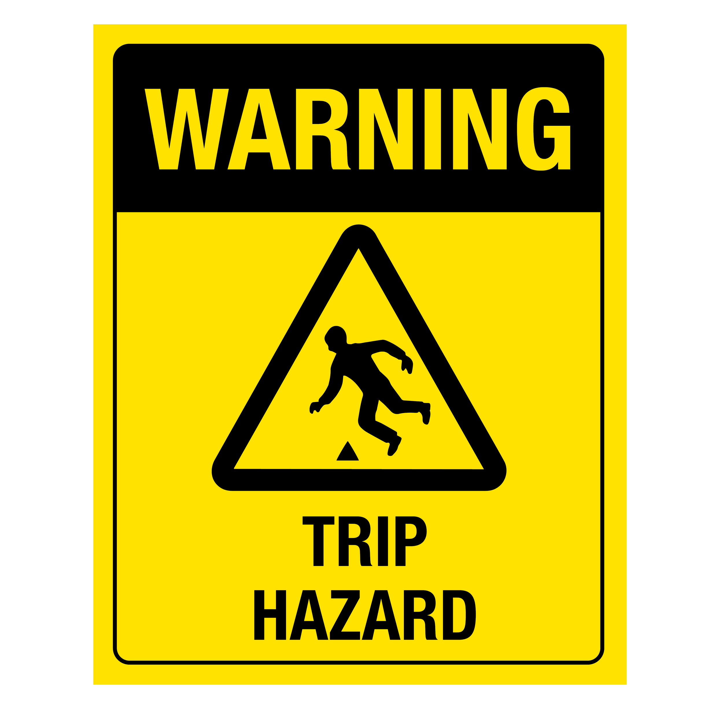 Warning Trip Hazard Sign