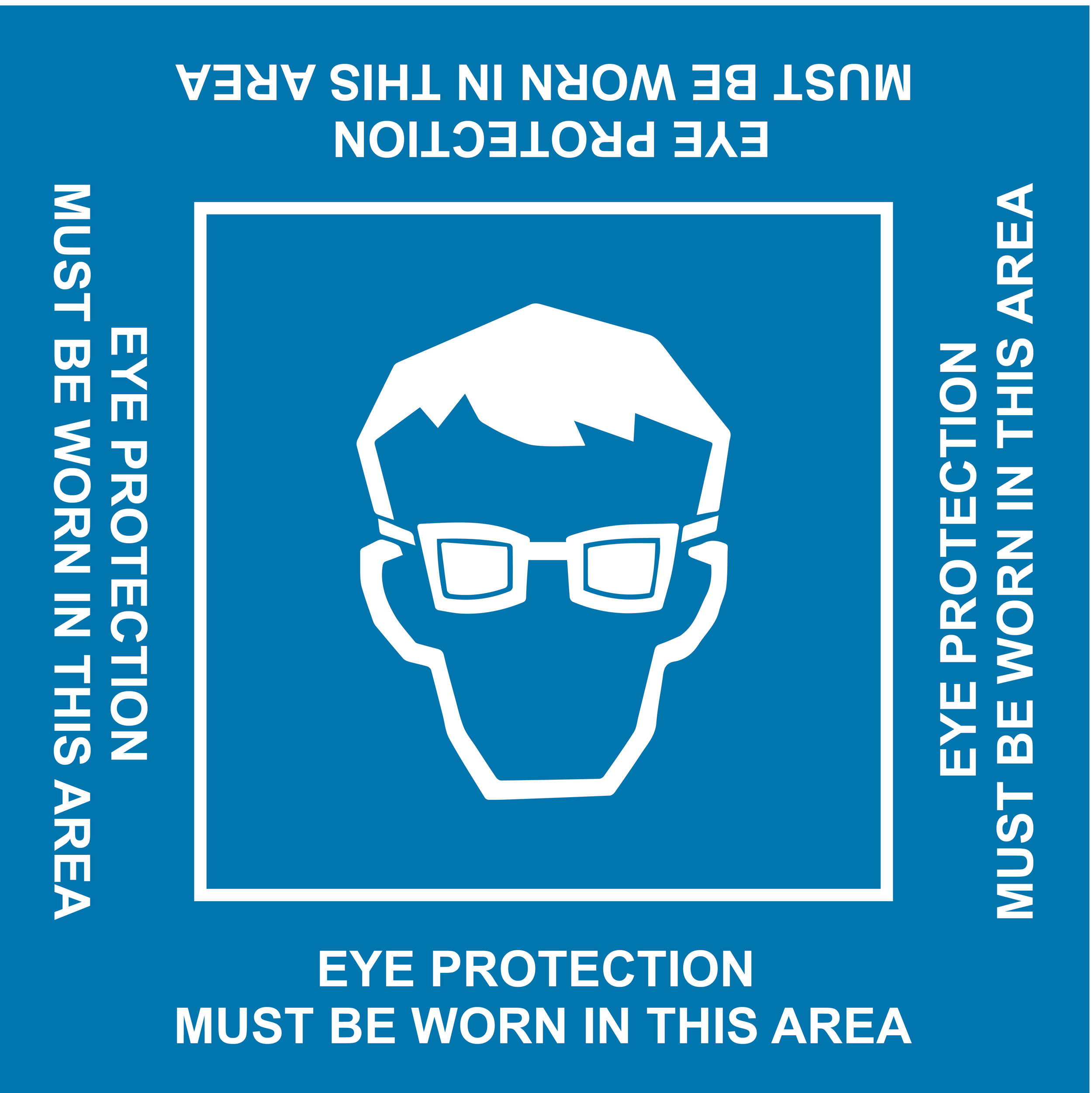 Eye Protection Must Be Worn Floor Sign