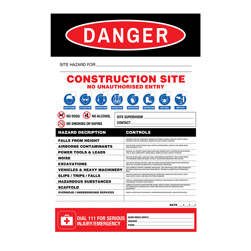 Urban Print | Safety Sign | Construction Site Sign | Construction ...