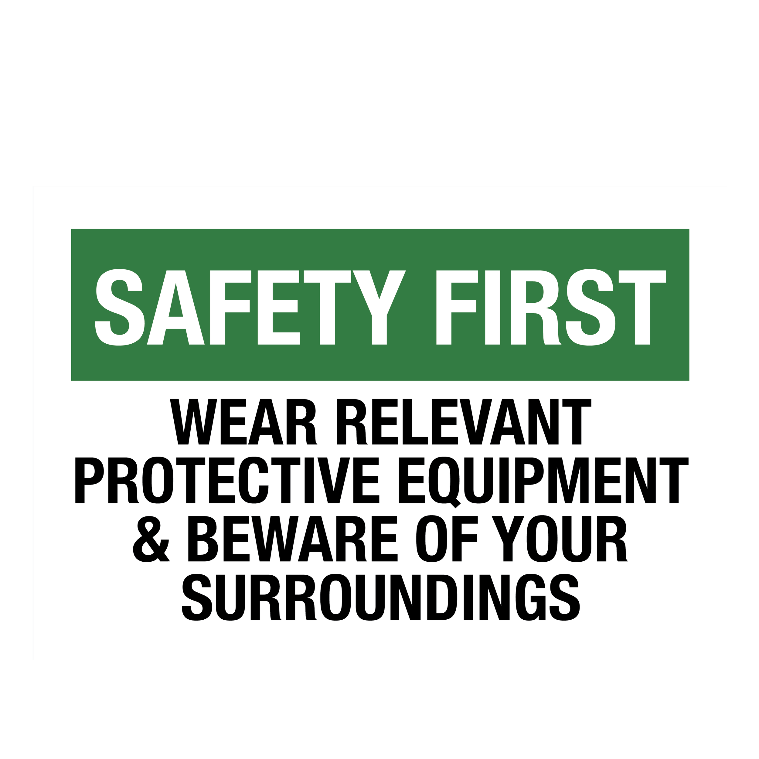 Wear Relevant And Effective Equipment Sign