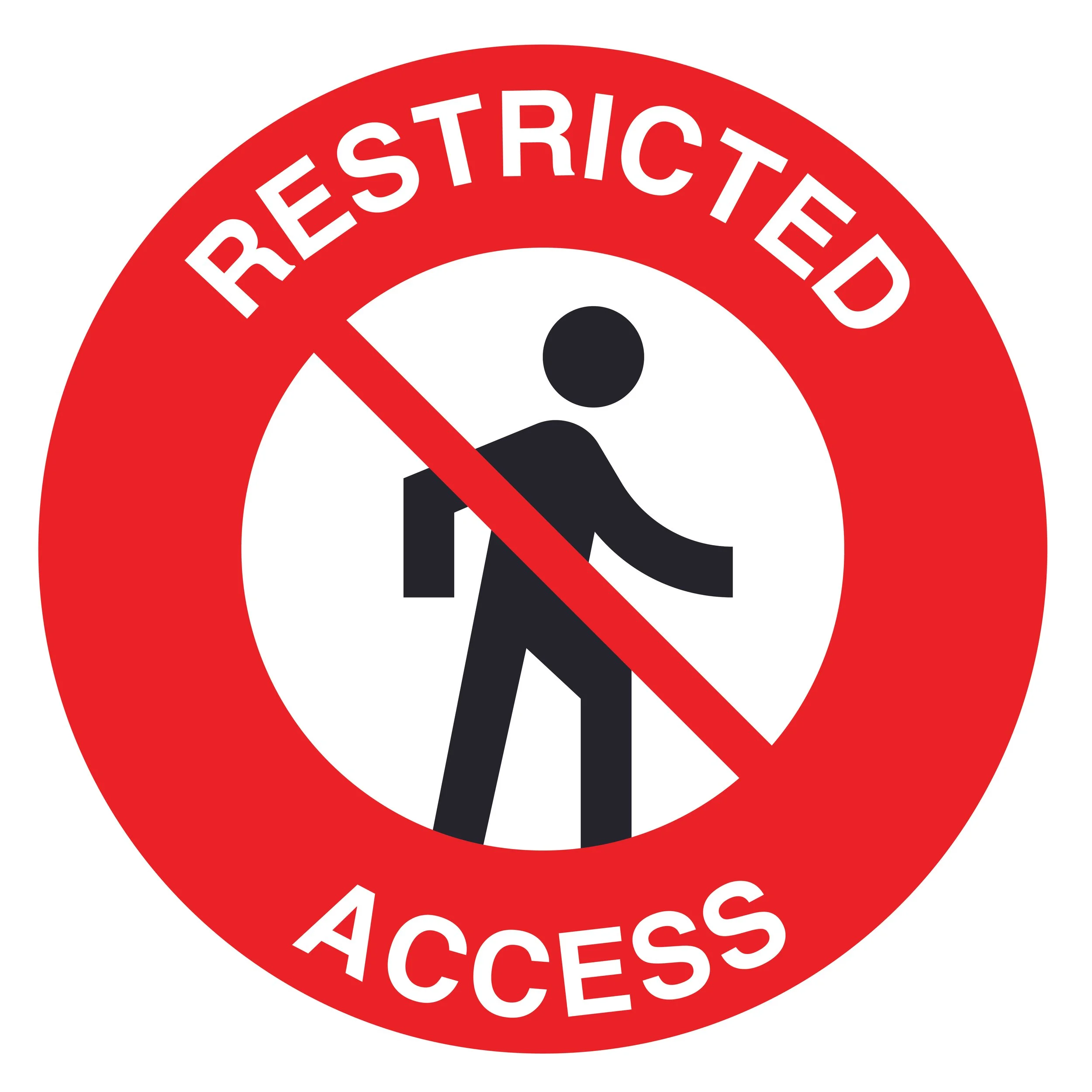 Restricted Access Floor Sign