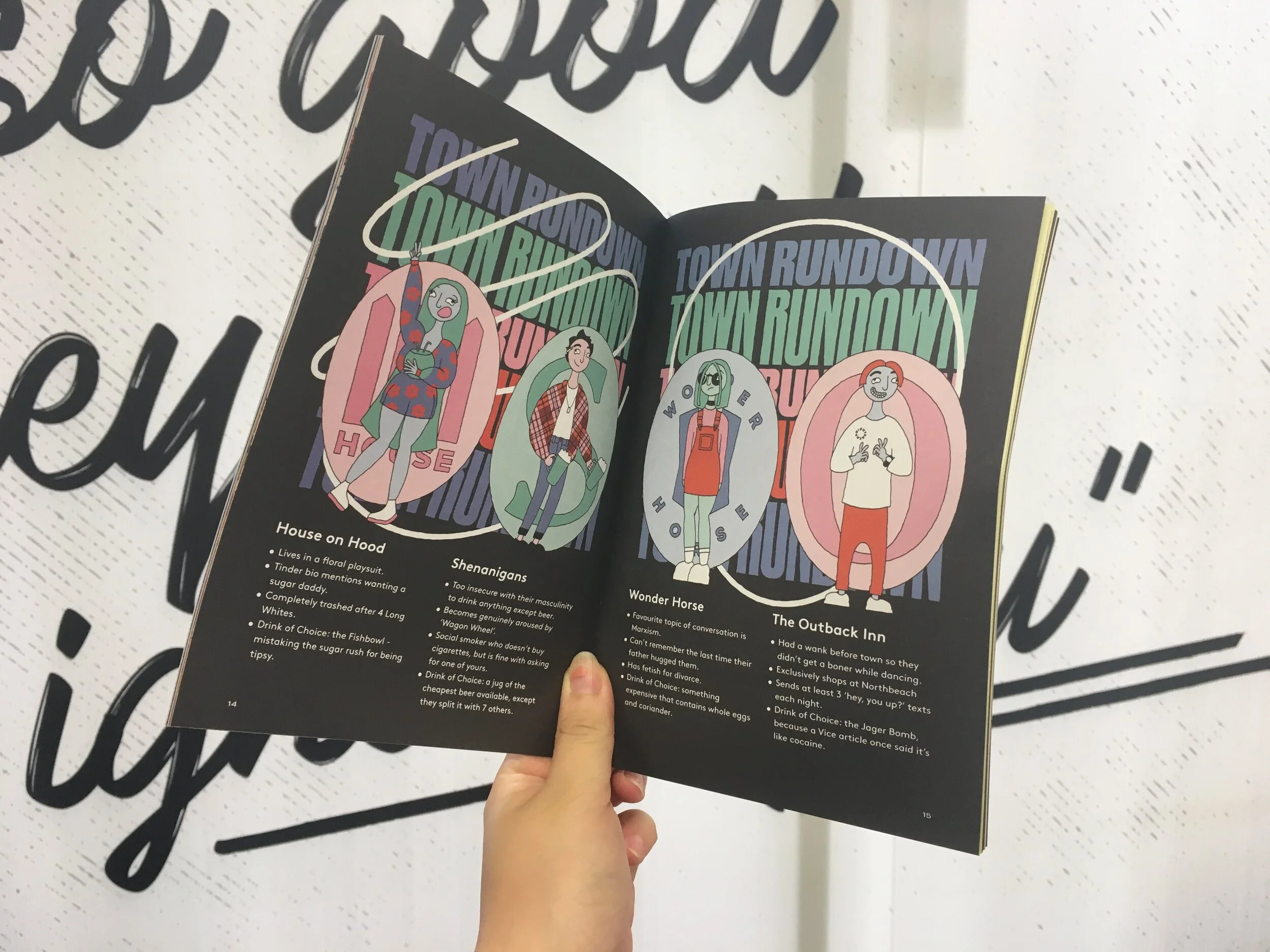 Full colour magazine spread