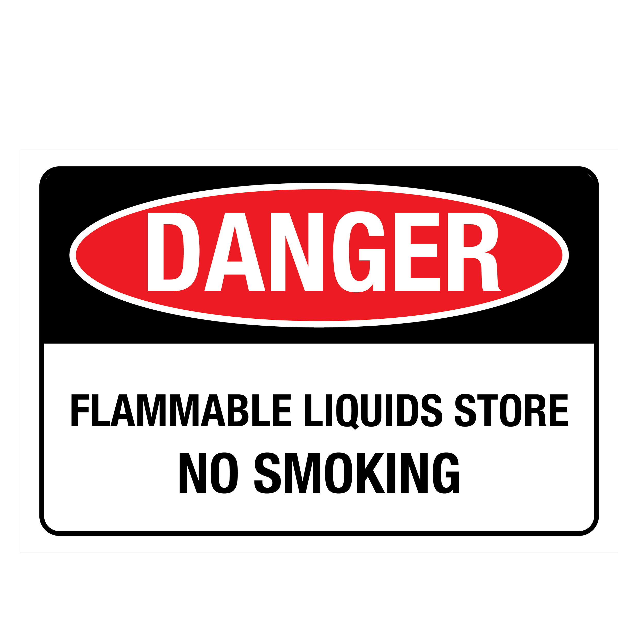 Danger Flammable Liquids Store Sign
