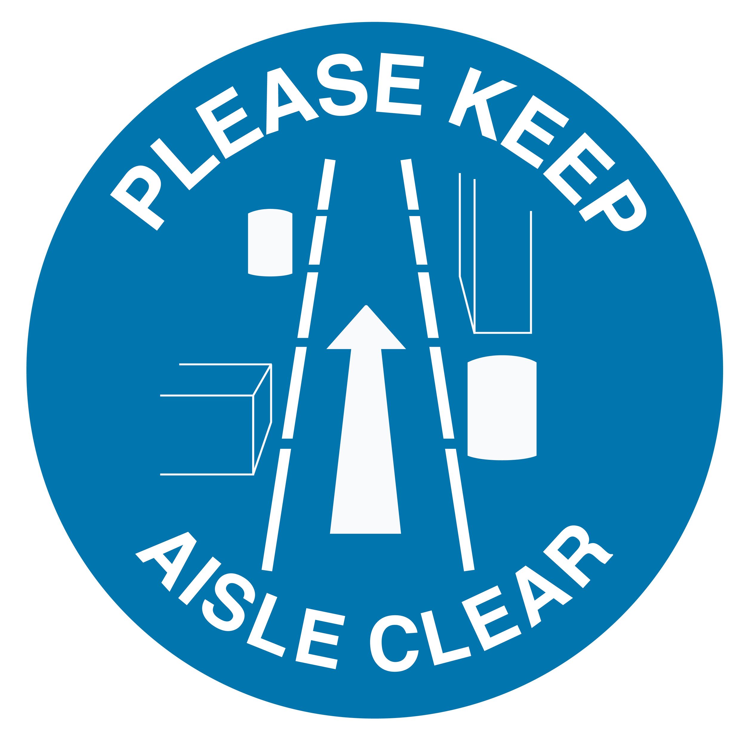 Please Keep Aisle Clear Floor Sign