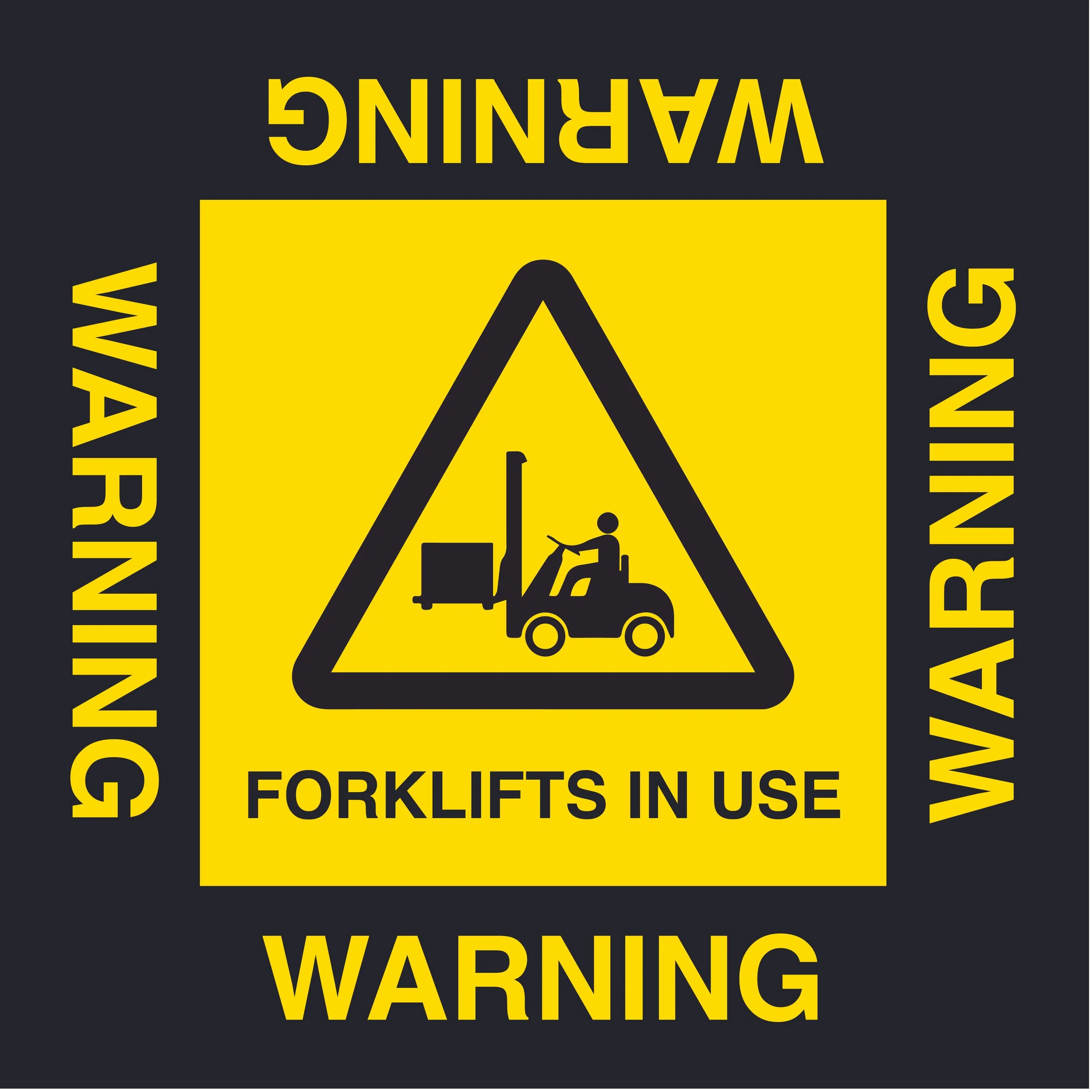Warning Forklifts in Use Floor Sign